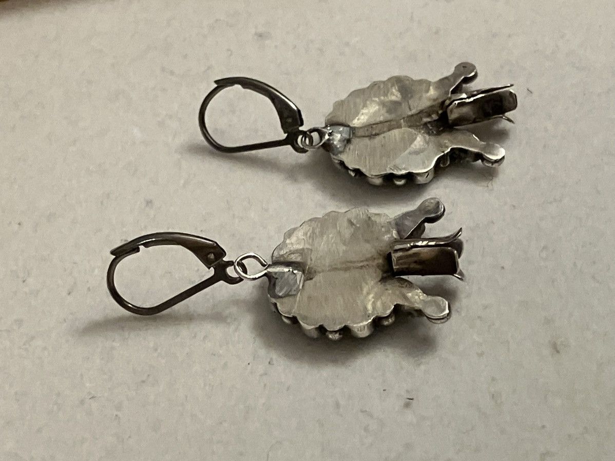 Other Navajo Sleeping Beauty Turquoise Squash Blossom Earrings Size ONE SIZE - 3 Thumbnail