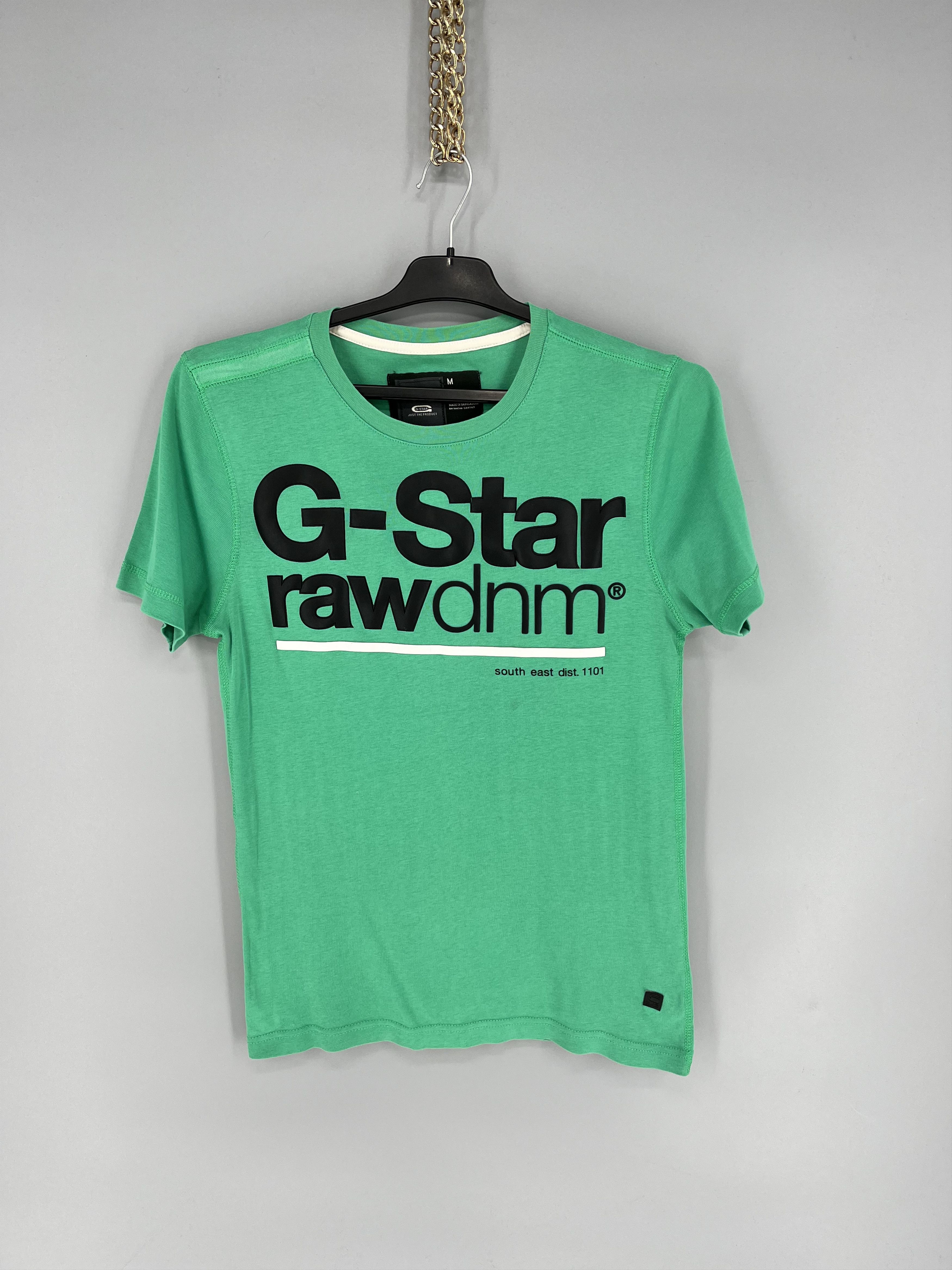 G-Star Vintage G-Star Raw T-Shirt Green Big Centre Logo Size m Size US M / EU 48-50 / 2 - 1 Thumbnail