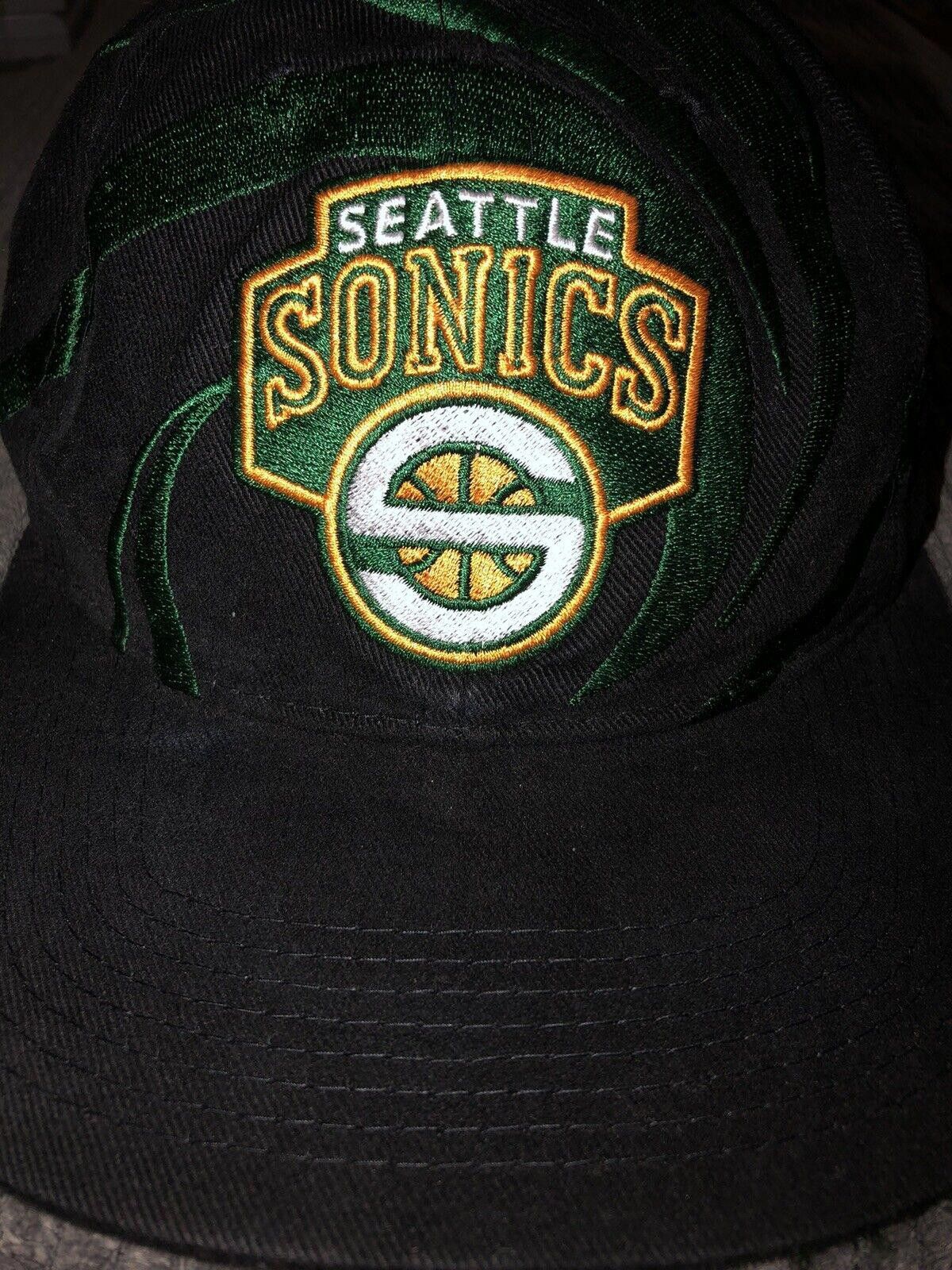 Mitchell & Ness Mitchell & Ness Seattle SuperSonics SnapBack Black/Green Hat Size ONE SIZE - 2 Thumbnail