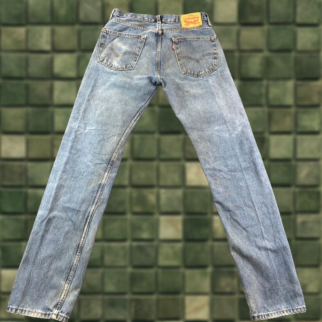 Levi's Levi's 505 Jeans Mens 31x36 Blue Denim Medium Stonewash Straight Leg Workwear Jeans Size US 31 - 1 Thumbnail