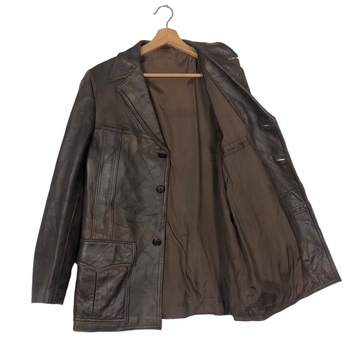 Japanese Brand 🔥90’s Vintage Leather Jacket John Lewis Partnership Size US S / EU 44-46 / 1 - 8 Thumbnail