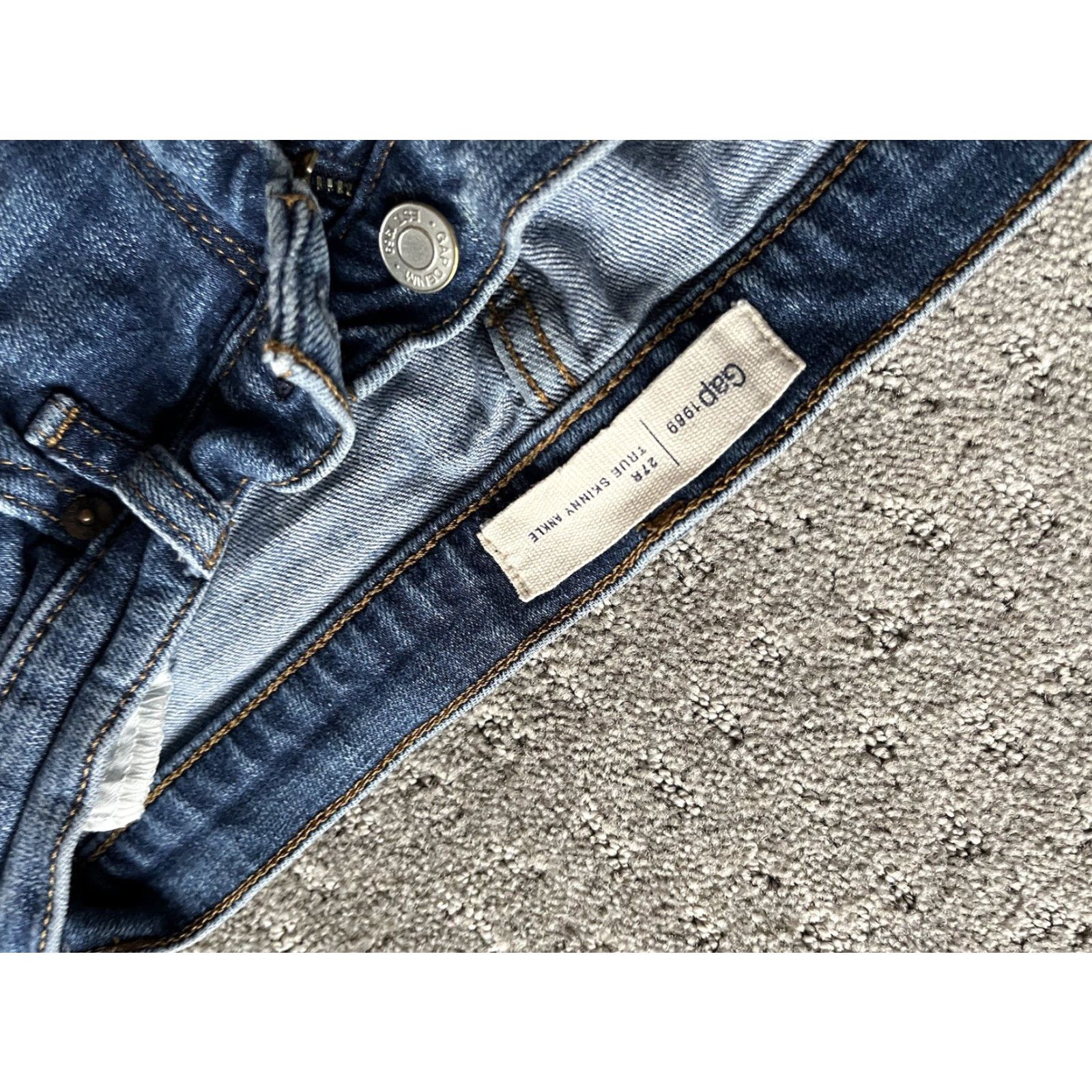 Gap Gap Jeans 27R Regular Women True Skinny Ankle Blue Wash Stretch Denim Jeans Women Slim Skinny Rise Mid -Signature? Size 27" / US 4 / IT 40 - 5 Thumbnail