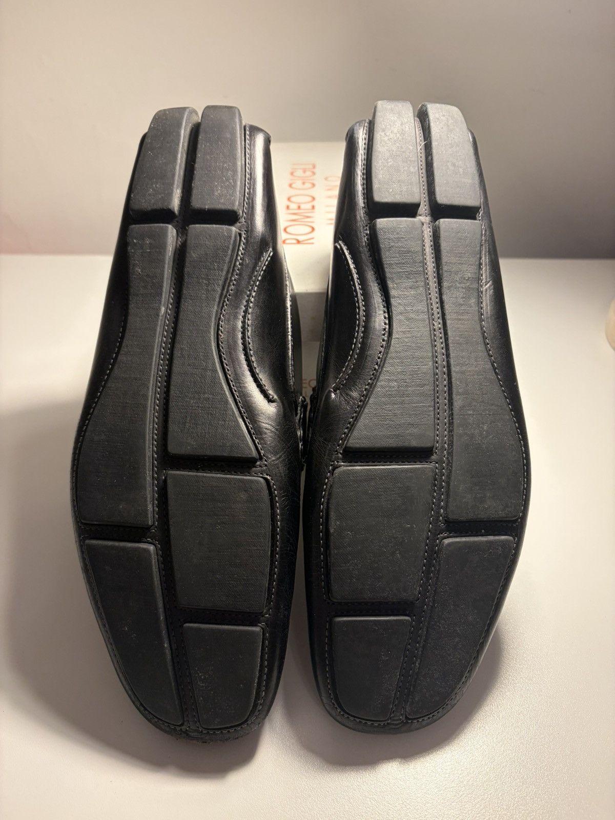 Romeo Gigli Romeo Gigi Black Leather Moccasins US11, EU44 Size US 11 / EU 44 - 4 Thumbnail