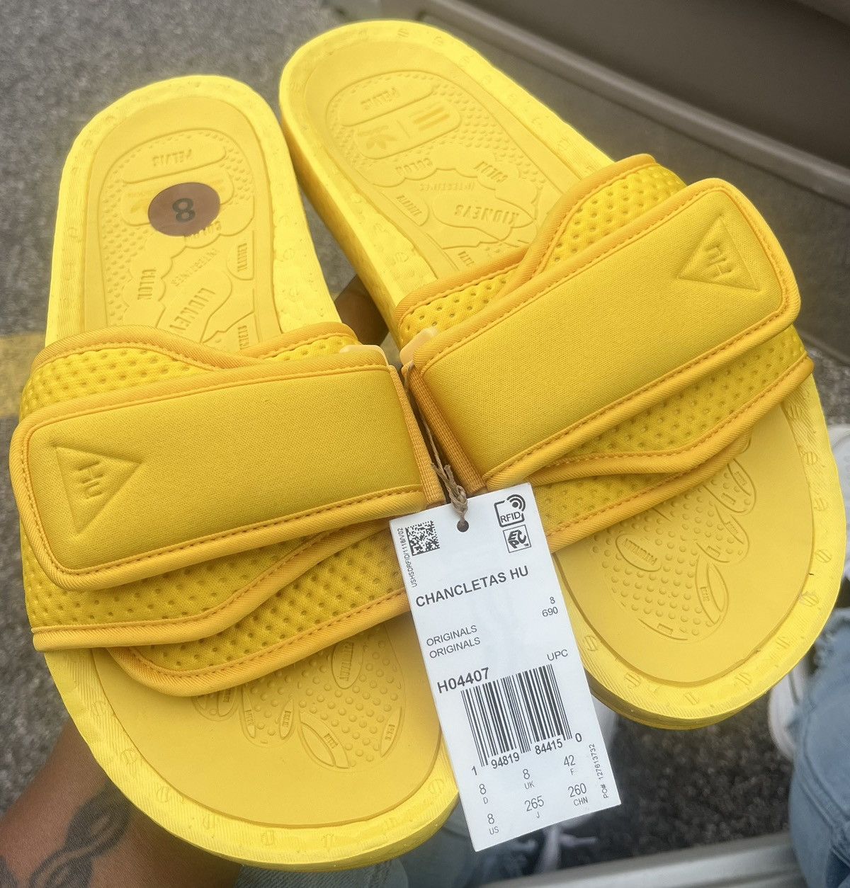 Adidas × Human Made × Pharrell Adidas Boost Slide Pharrell CHANCLETAS Size US 8 / EU 41 - 4 Thumbnail