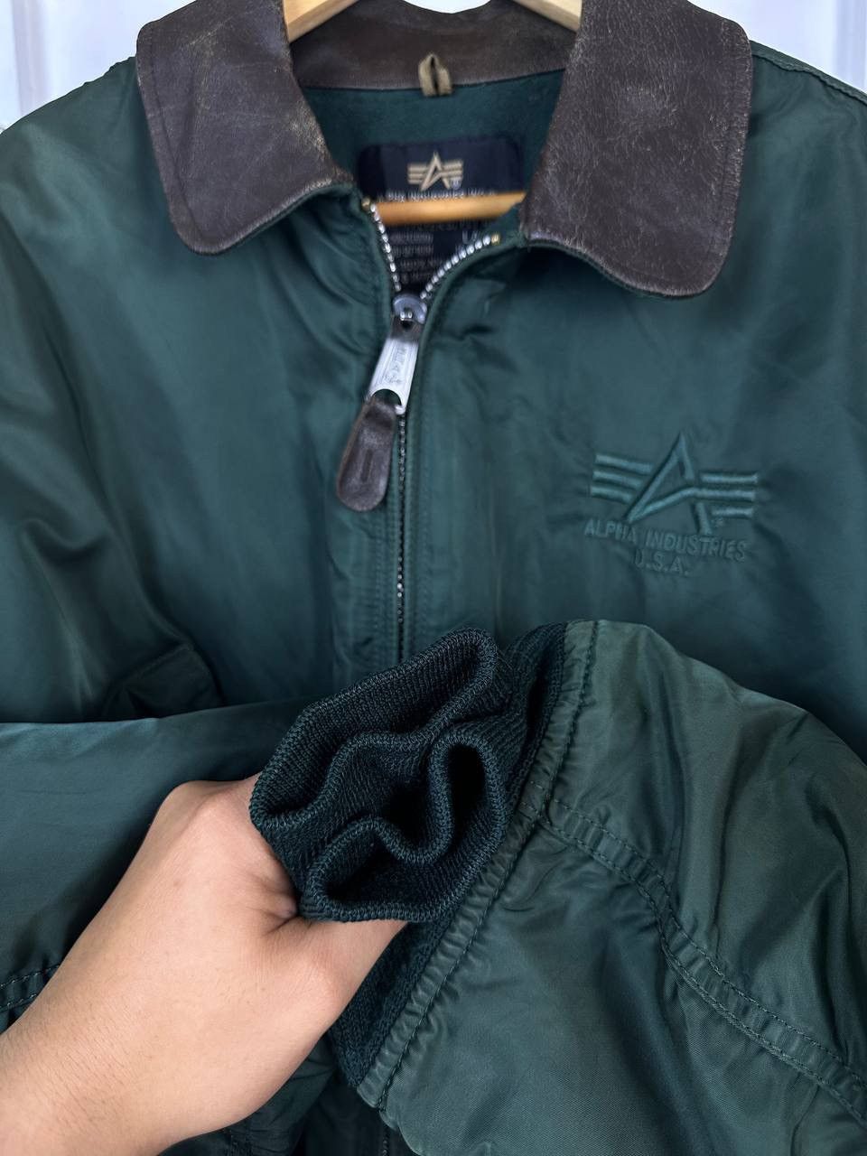 Alpha Industries × Vintage Vintage Alpha Industries CWU-45P Bomber Jacket (Pit 25.5) Size US L / EU 52-54 / 3 - 8 Thumbnail