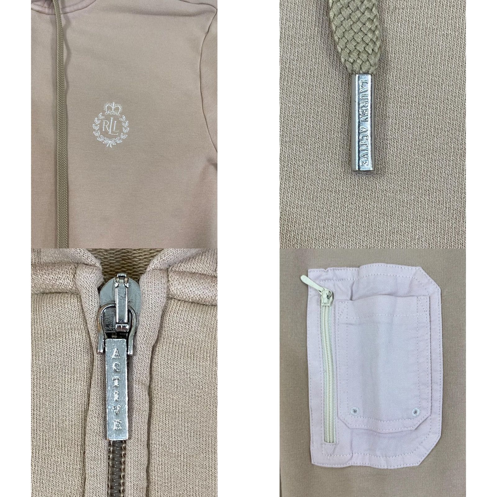 Ralph Lauren Ralph Lauren Hoodie Womens Beige Full Zip Lauren Active Crest Logo Jacket Read Size M / US 6-8 / IT 42-44 - 8 Thumbnail