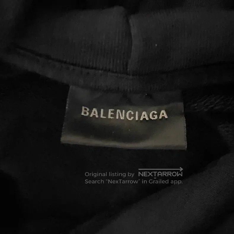 Balenciaga Balenciaga Black blurred logo sweatshirt Size US XL / EU 56 / 4 - 3 Thumbnail