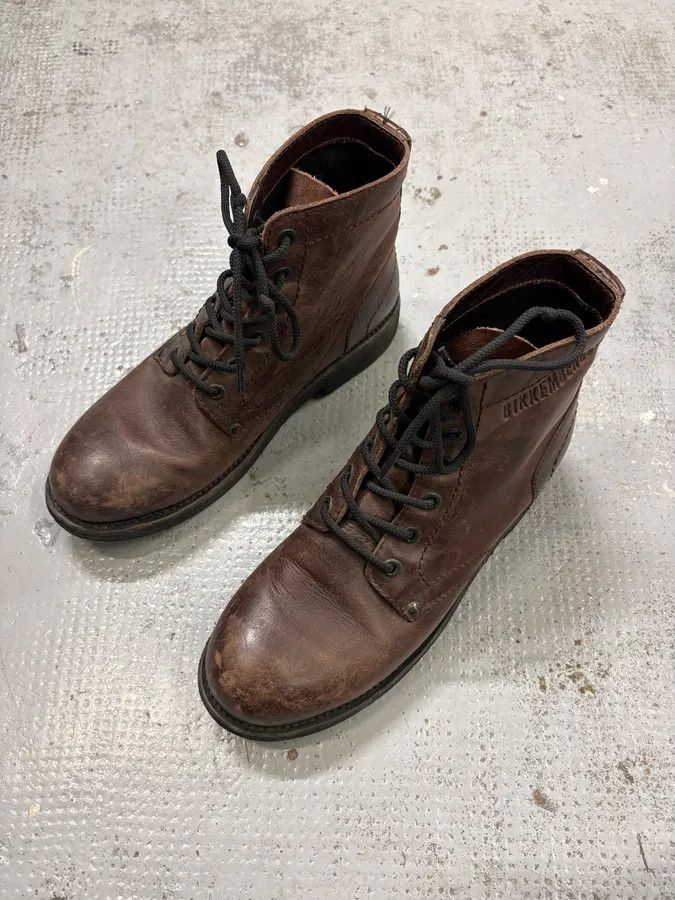 Dirk Bikkembergs 2000s Bikkembers Brown Eroded Leather Boots Size US 7 / EU 40 - 4 Thumbnail