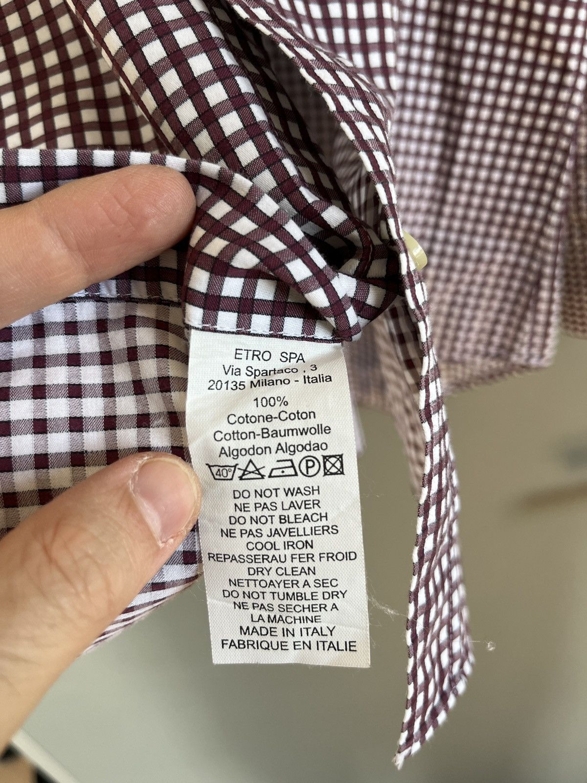 Etro ETRO Check Plaid Casual Shirt Size US L / EU 52-54 / 3 - 10 Thumbnail