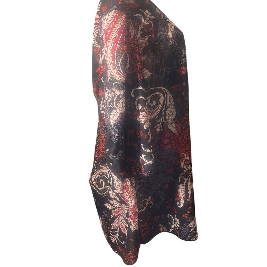 Other Sweet Candy Semi Sheer Paisley Blouse NWT Size 2X Size XXL / US 16-18 / IT 52-54 - 4 Thumbnail