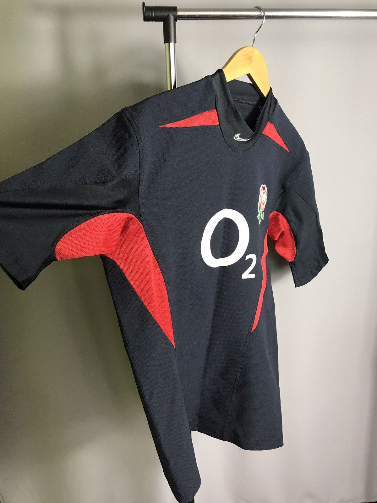 Vintage England Rugby Union 2003 2004 player blue away Nike Shirt Size US XL / EU 56 / 4 - 2 Thumbnail