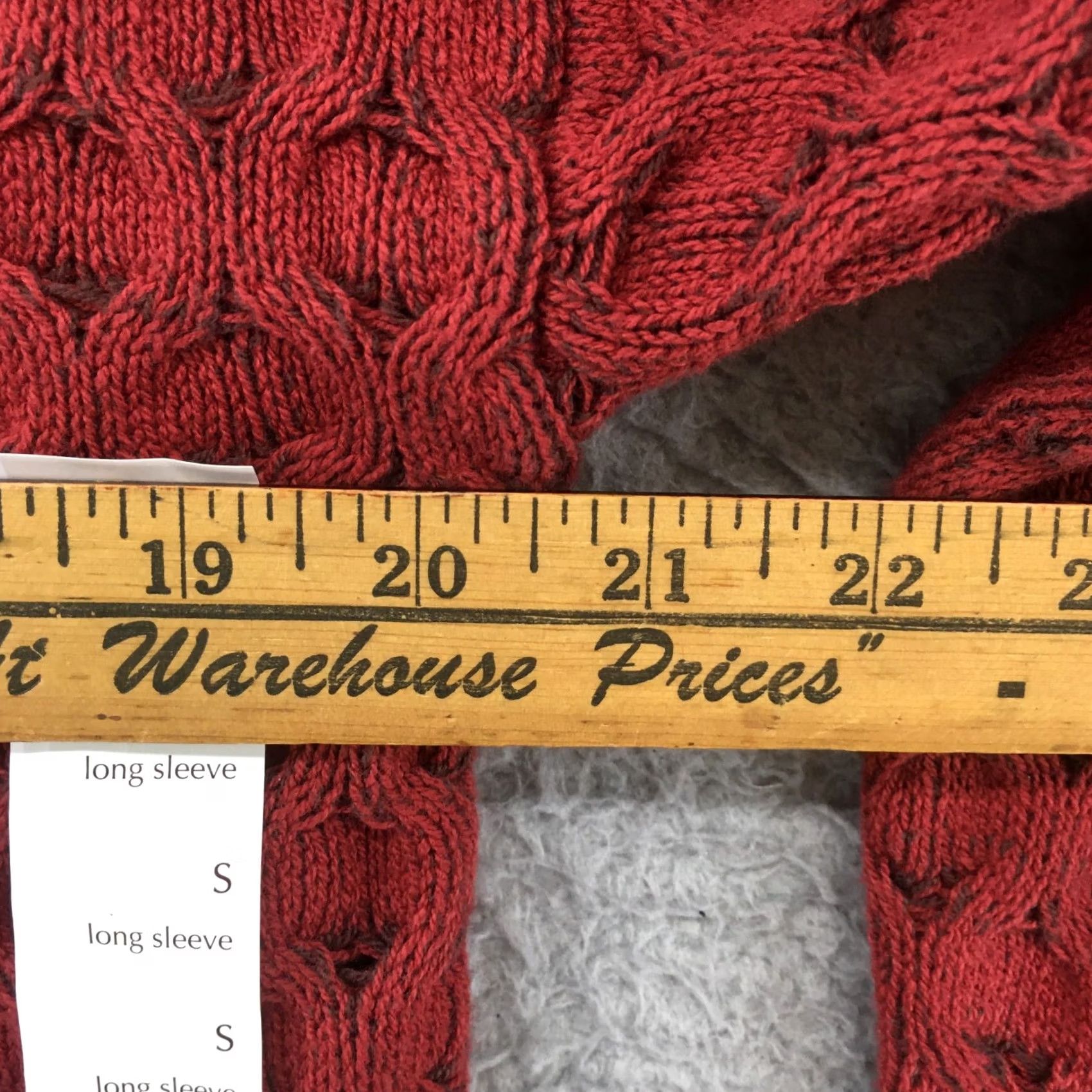Vintage Knox Rose Honeycomb Knit Turtleneck Sweater Womens S Red Long Sleeve Pullover Size S / US 4 / IT 40 - 4 Thumbnail