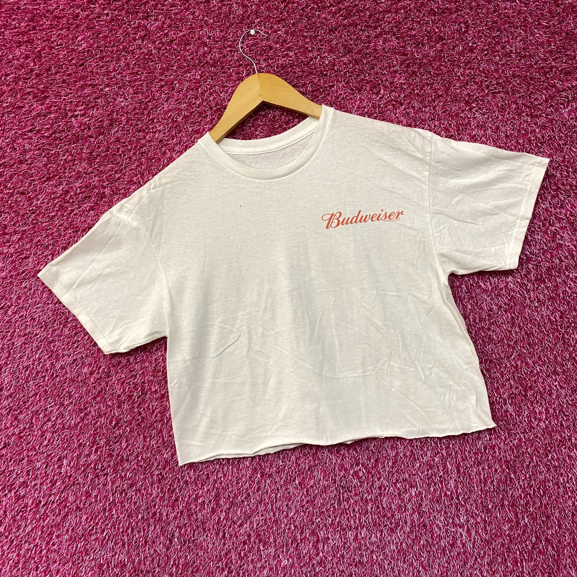 Junk Food World Renowned Budweiser King Of Beers Crop Top Promo T-Shir Size S / US 4 / IT 40 - 4 Thumbnail