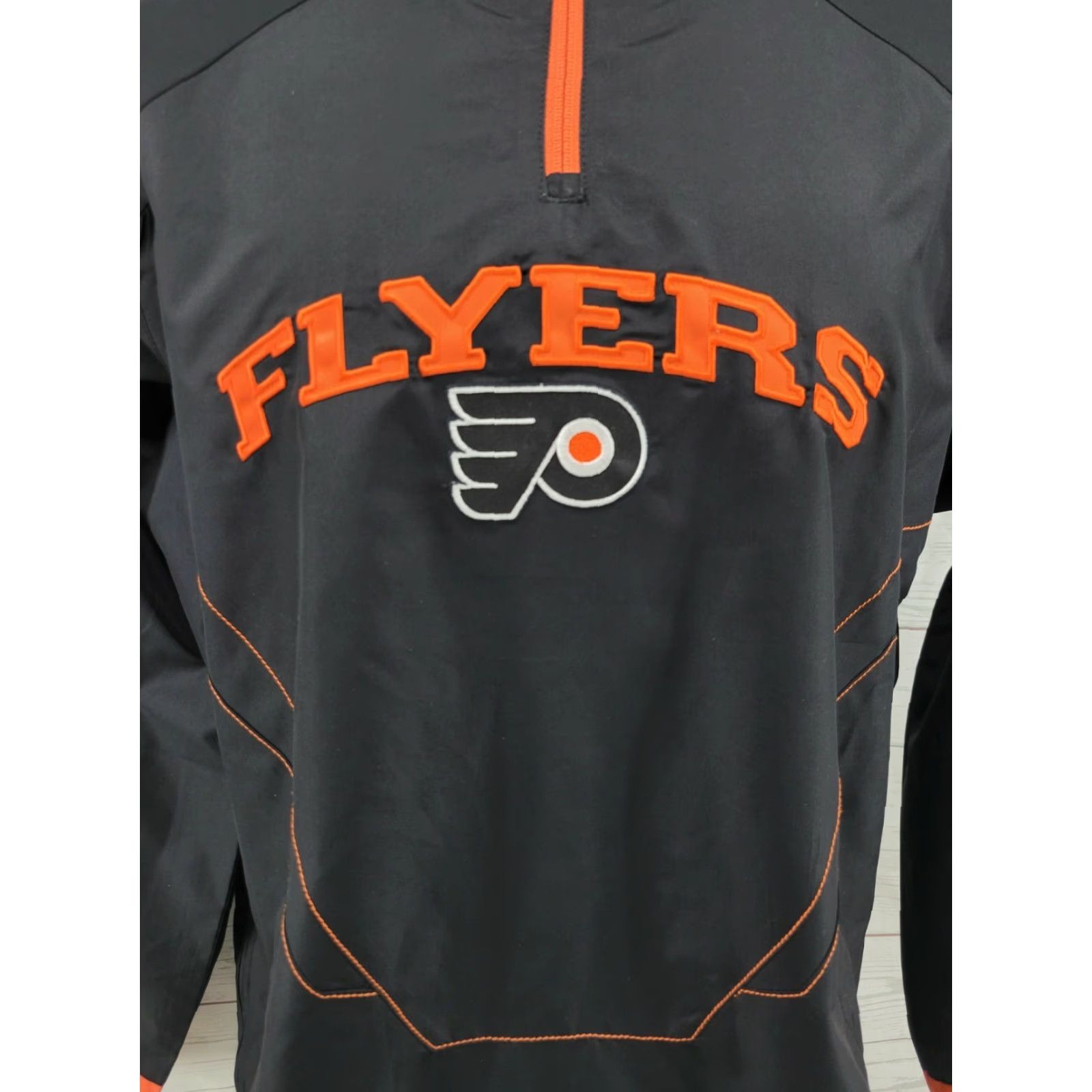 Reebok Mens Medium Flyers Reebok Windbreaker Embroidered Logo Patch Pockets Zip Jacket Black Size US M / EU 48-50 / 2 - 2 Thumbnail