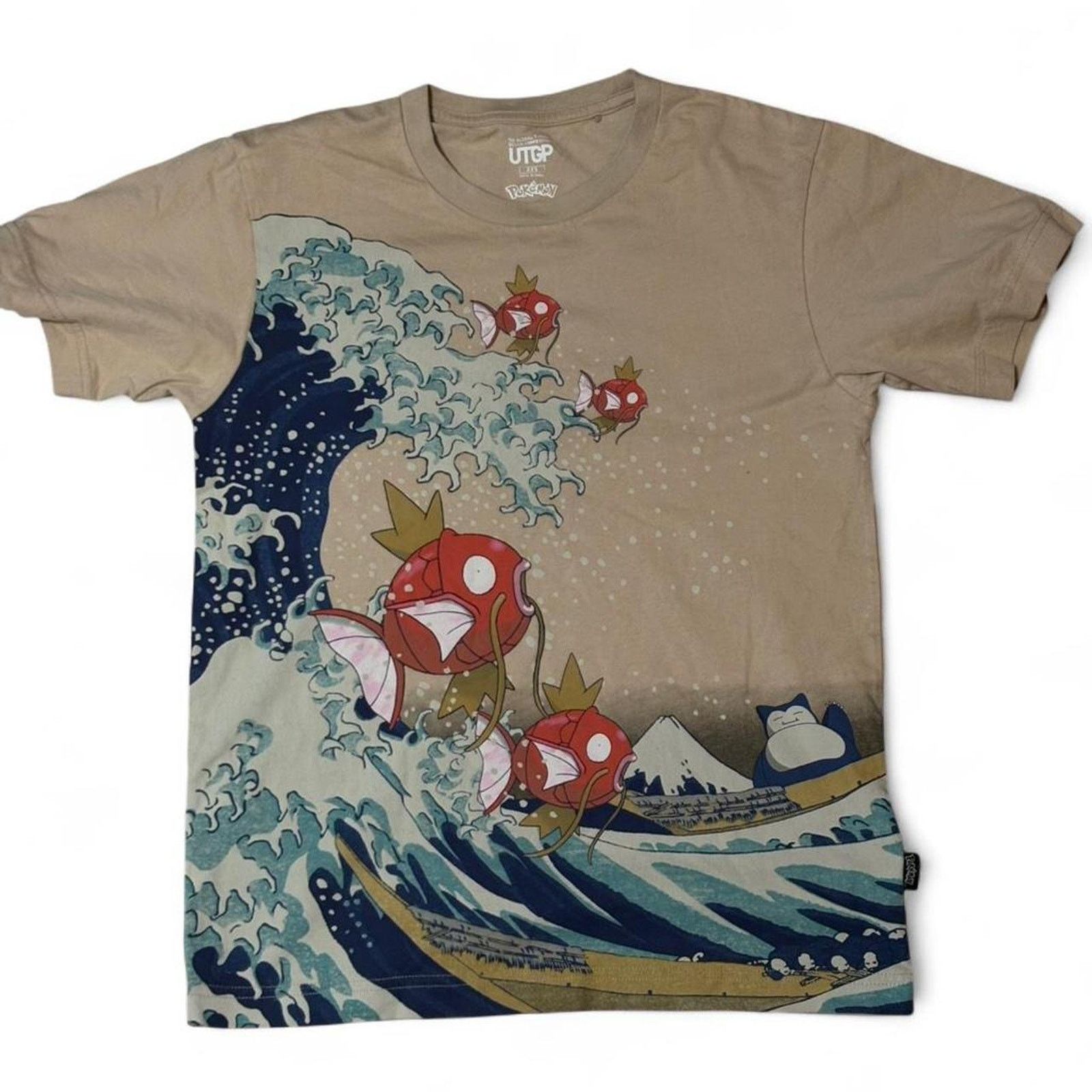 Pokemon Utgp tan pokemon the great wave magikarp Size US XXS / EU 40 - 1 Thumbnail