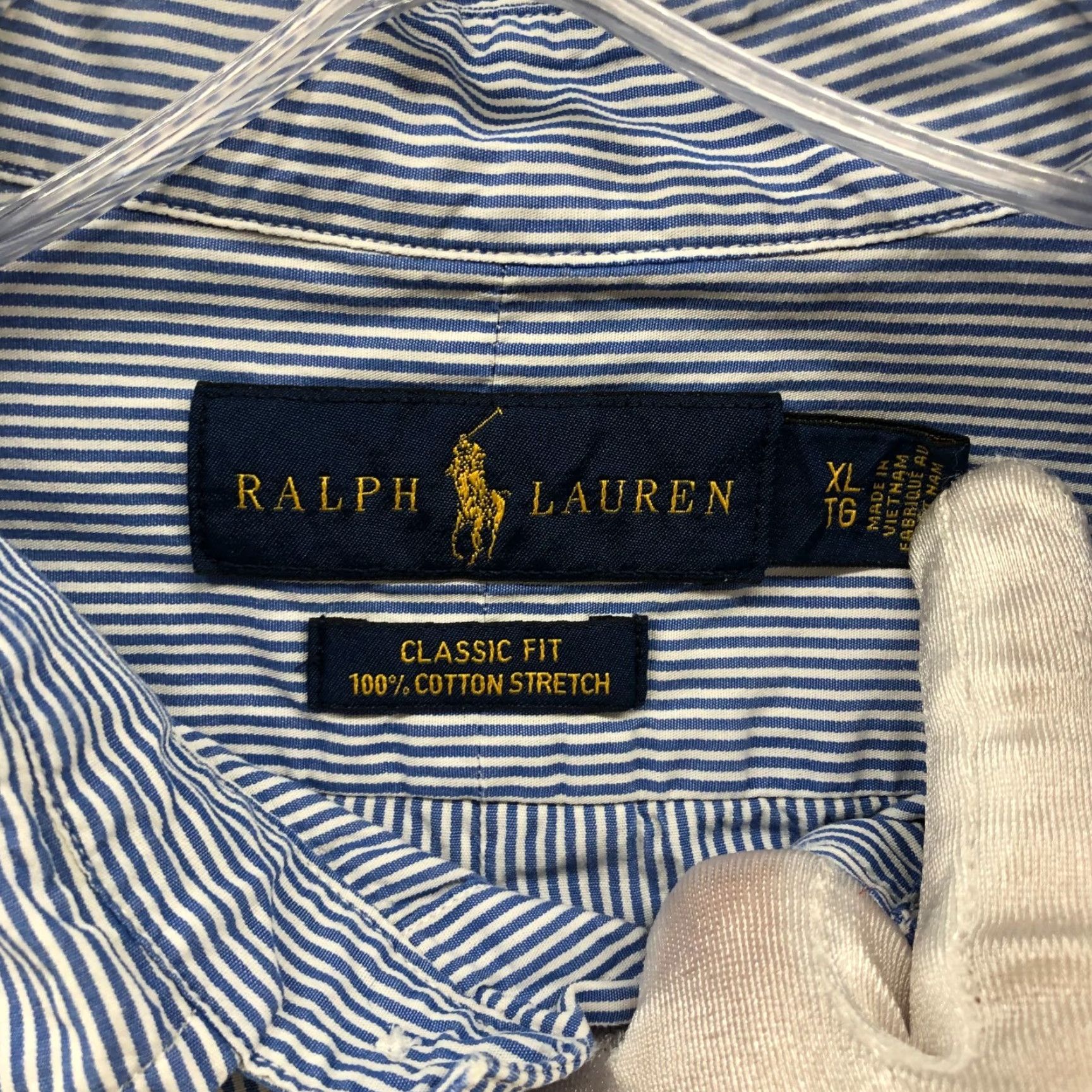 Polo Ralph Lauren Ralph Lauren Button-Down Shirt Mens XL Blue White Striped Cotton Button Down Size US XL / EU 56 / 4 - 5 Thumbnail