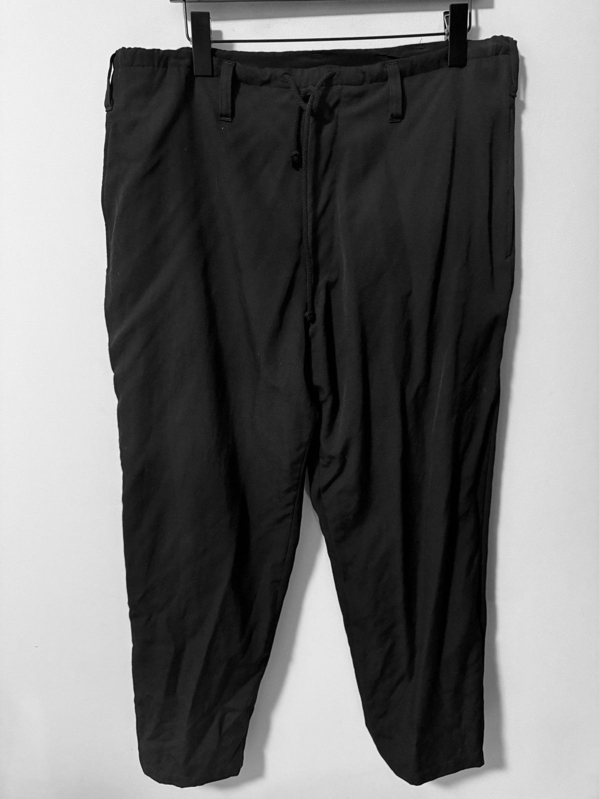 image of Yohji Yamamoto Pour Homme Classic Drawstring Pant in Black, Men's (Size 30)