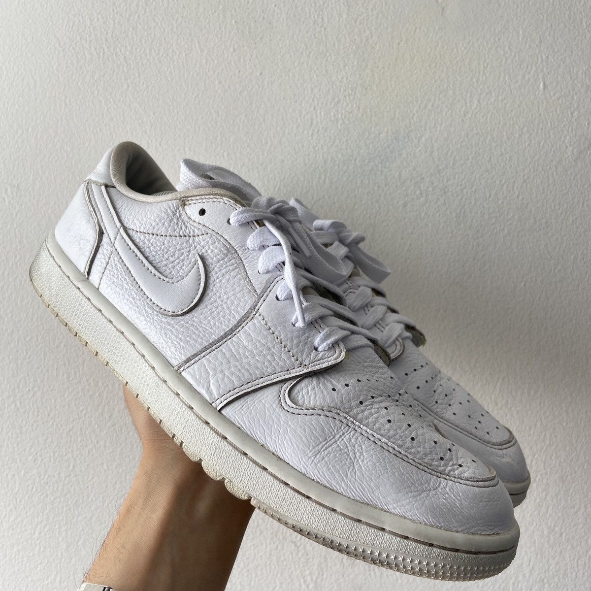 Jordan Brand Jordan 1 Retro Low Golf Triple White Size US 11.5 / EU 44-45 - 1 Thumbnail