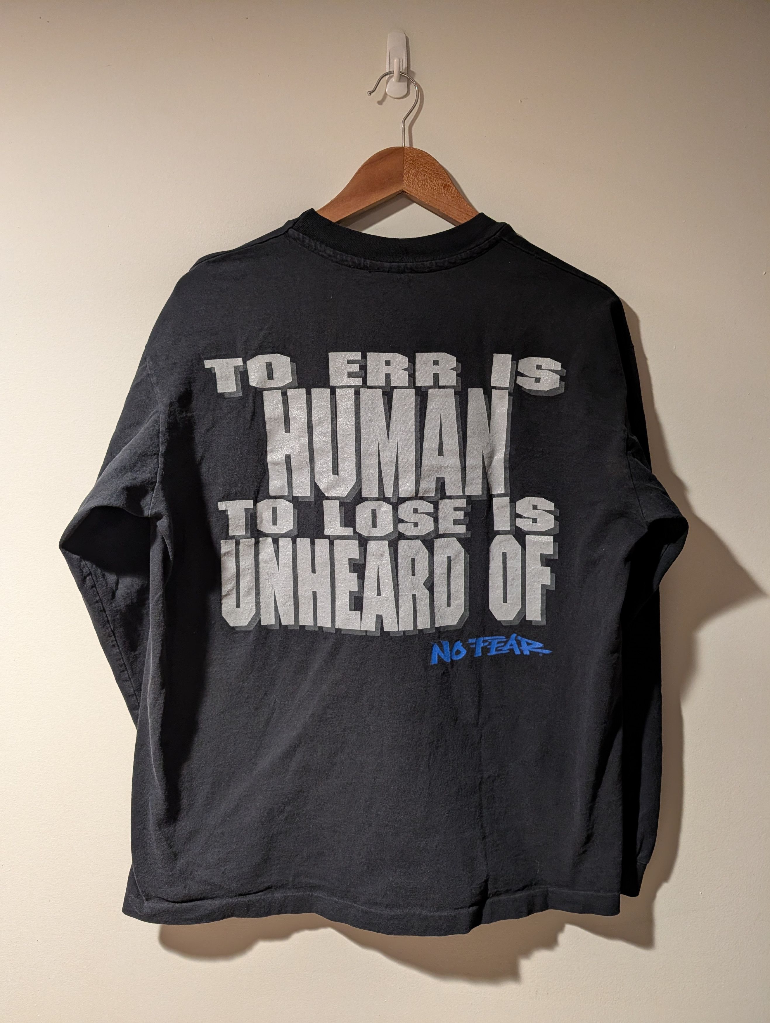 No Fear Vintage 90s No Fear To Err is Human to Lose Long-Sleeve Size US L / EU 52-54 / 3 - 1 Thumbnail