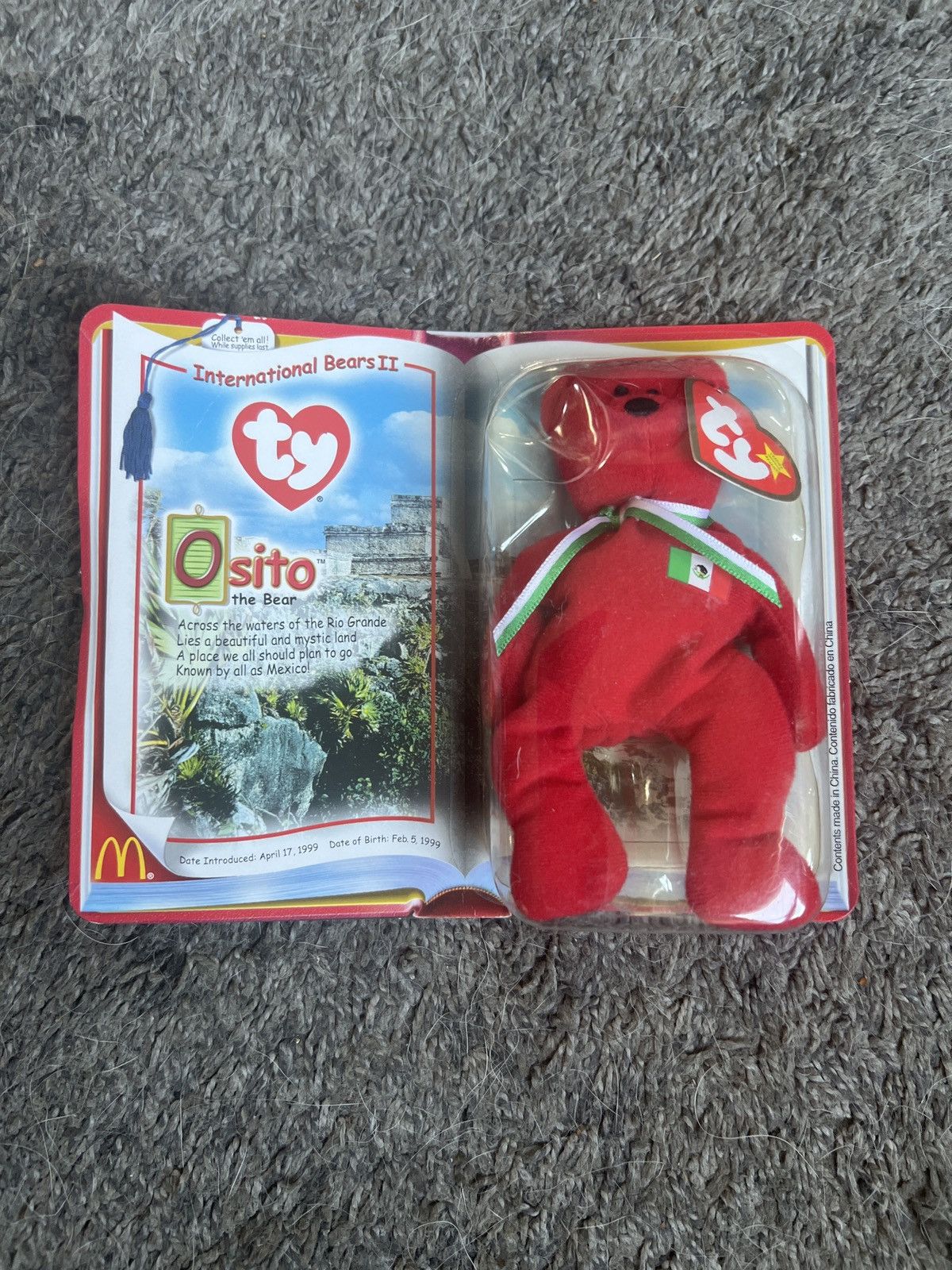 Vintage 2000 McDonald’s Ty Osito The Bear Teenie Beanie Baby Size ONE SIZE - 1 Thumbnail