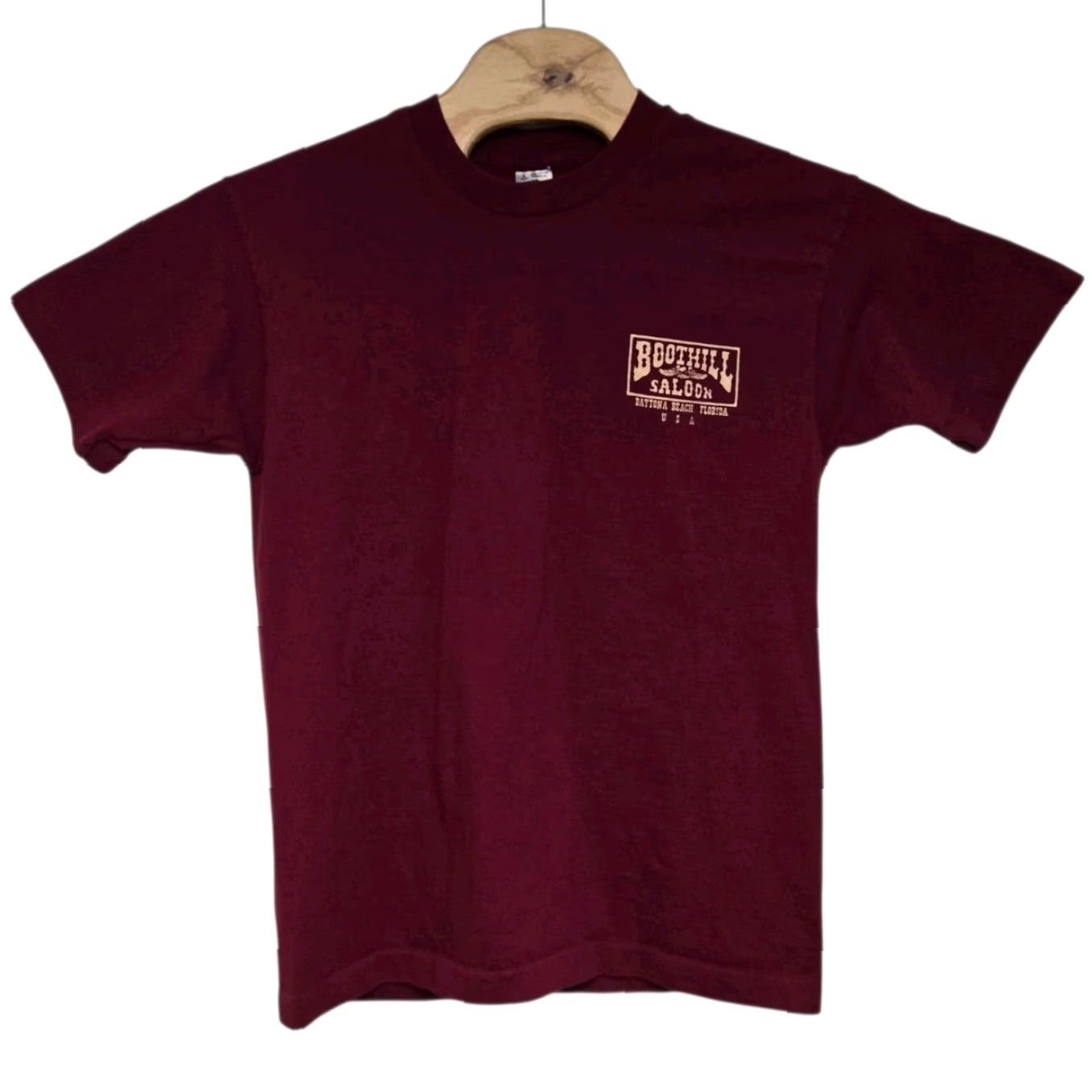 Vintage VINTAGE Boot Hill Saloon T-shirt Shirt Maroon 90s Daytona Bike Week Single Stitch Crew Neck Short Sleeve L Men Size US L / EU 52-54 / 3 - 2 Thumbnail