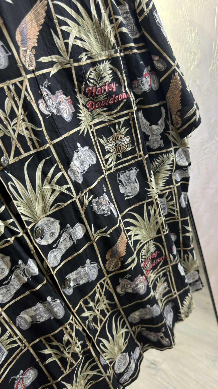 Harley Davidson Harley Davidson xTori Richard Cotton Lawn Bamboo Aloha Shirt Size US XL / EU 56 / 4 - 6 Thumbnail