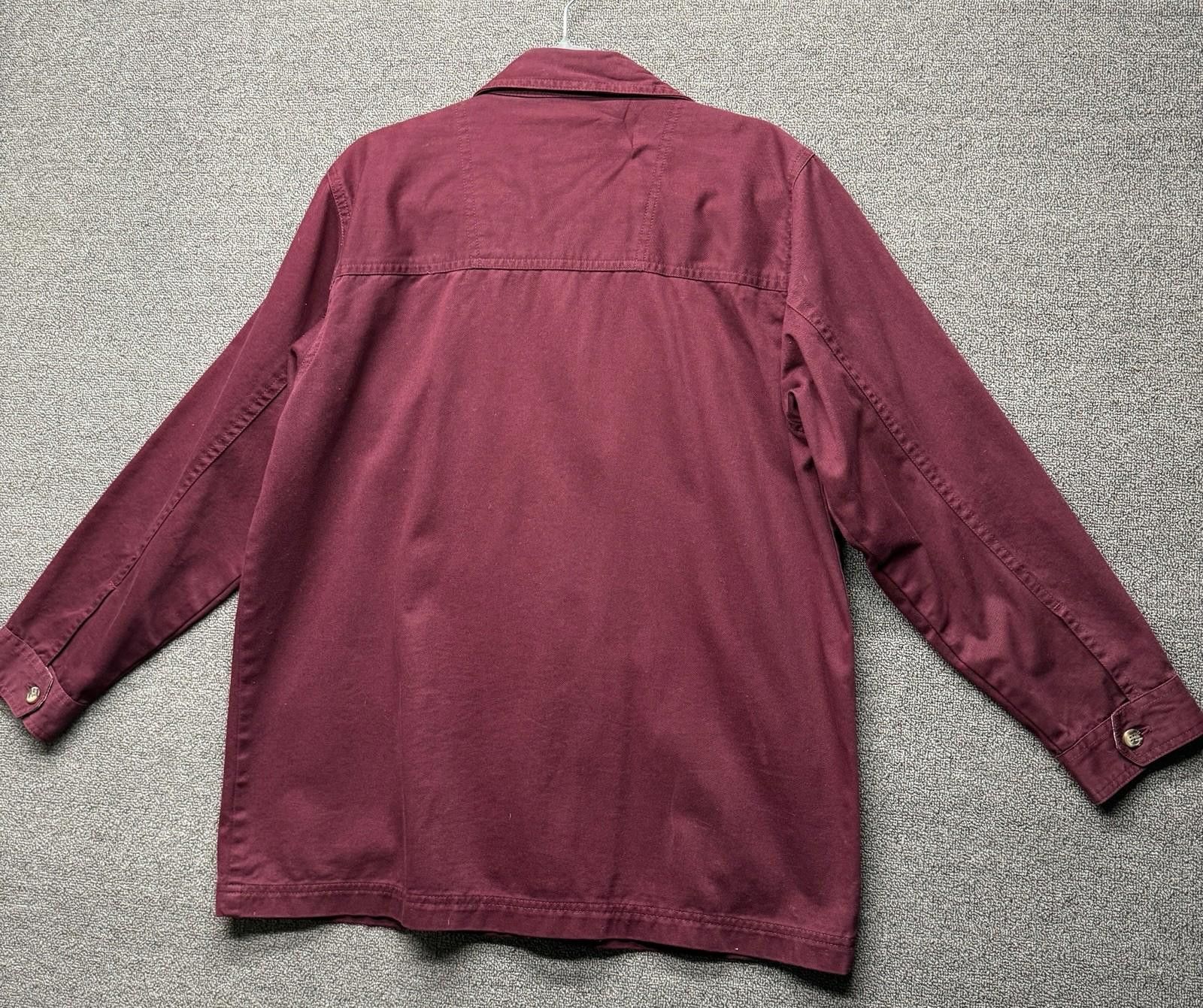 Cabin Creek Cabin Creek Burgundy Plaid Lined Barn Chore Jacket Women L Size L / US 10 / IT 46 - 2 Thumbnail