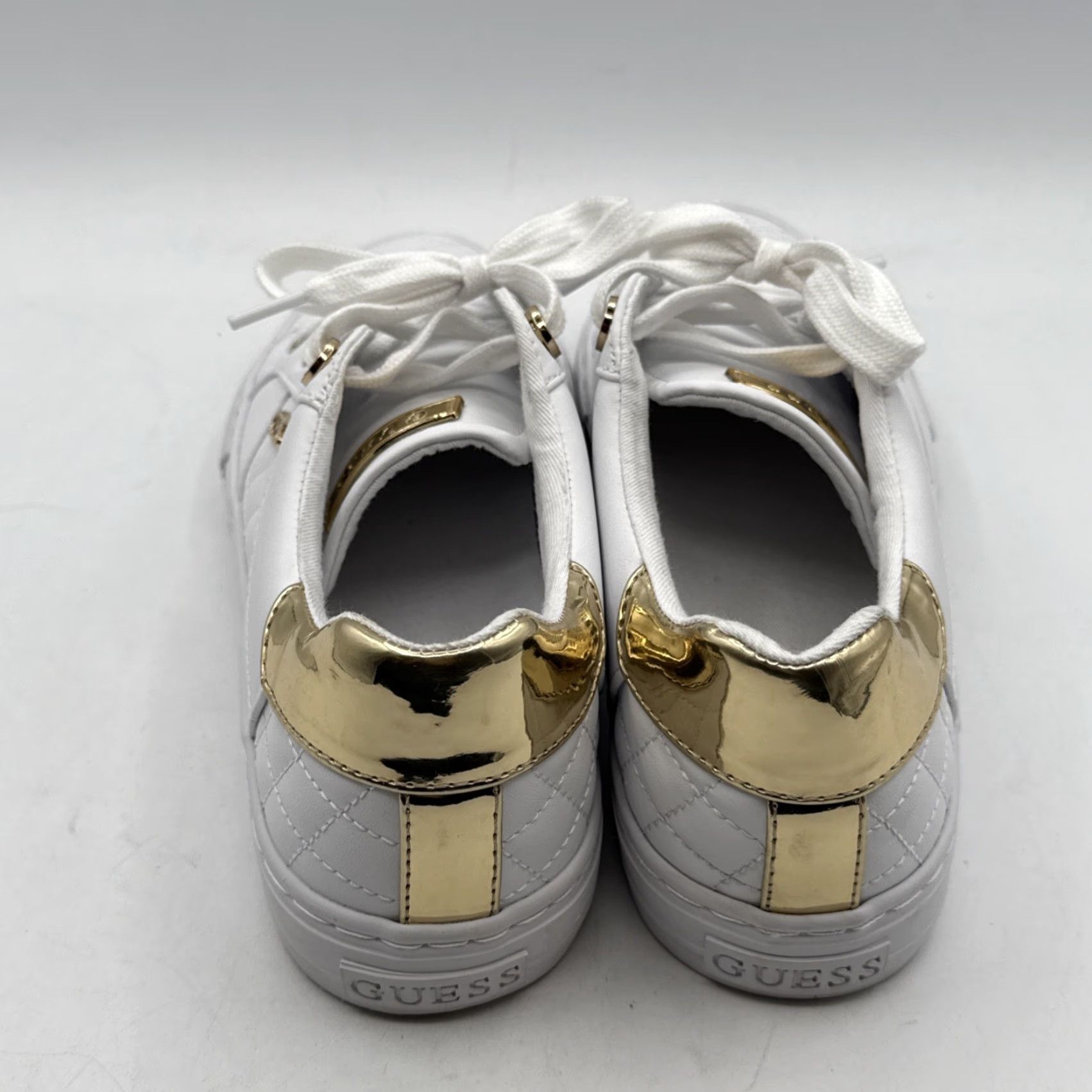 Guess GUESS Women's Loven Casual Lace-Up Sneakers, White, Size 9M Gold Rhinestones - Casual Sneakers Women 9M White Rhinestones GUESS Loven Size US 9 / IT 39 - 7 Thumbnail