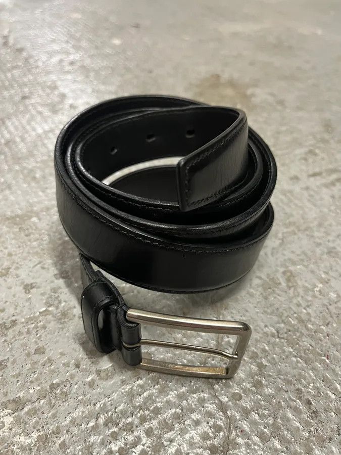 Prada × Vintage Prada Black Leather Belt Size ONE SIZE - 6 Thumbnail