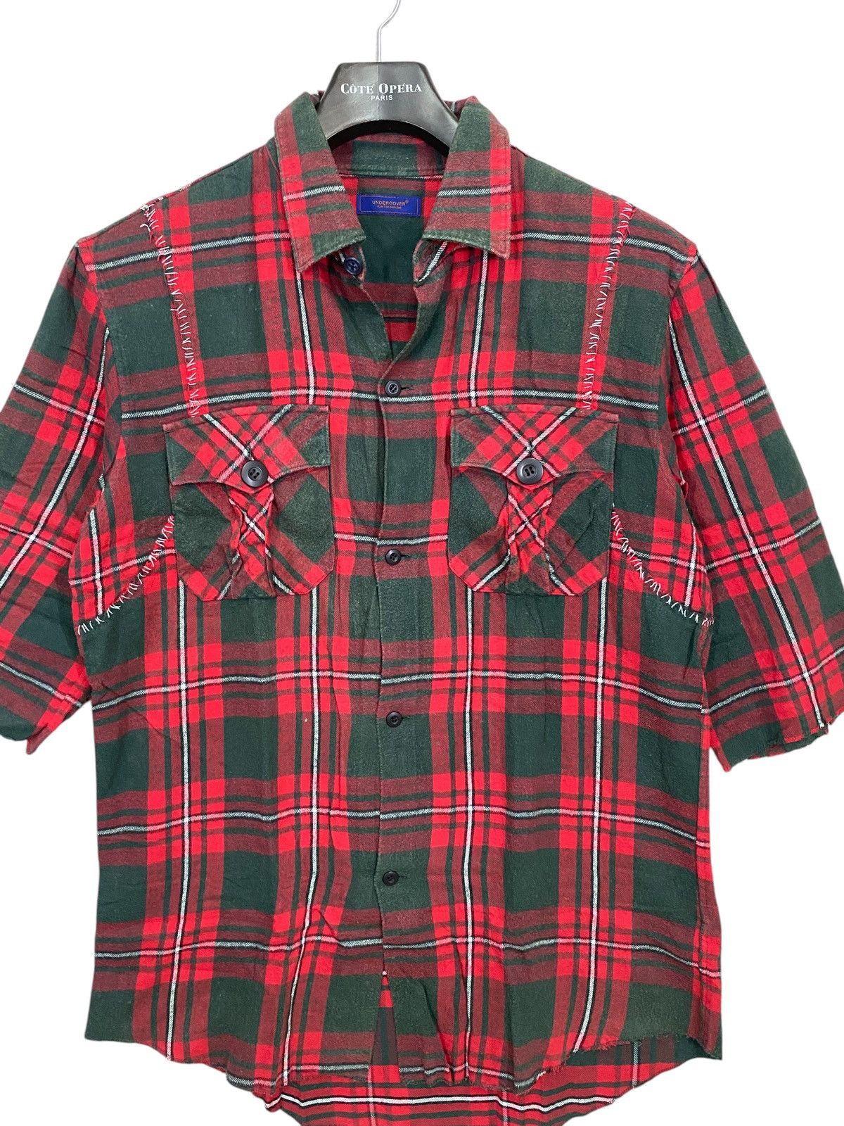 Japanese Brand × Jun Takahashi × Undercover Vintage UNDERCOVER JUN TAKAHASHI tartan shirt button ups Size US M / EU 48-50 / 2 - 3 Thumbnail