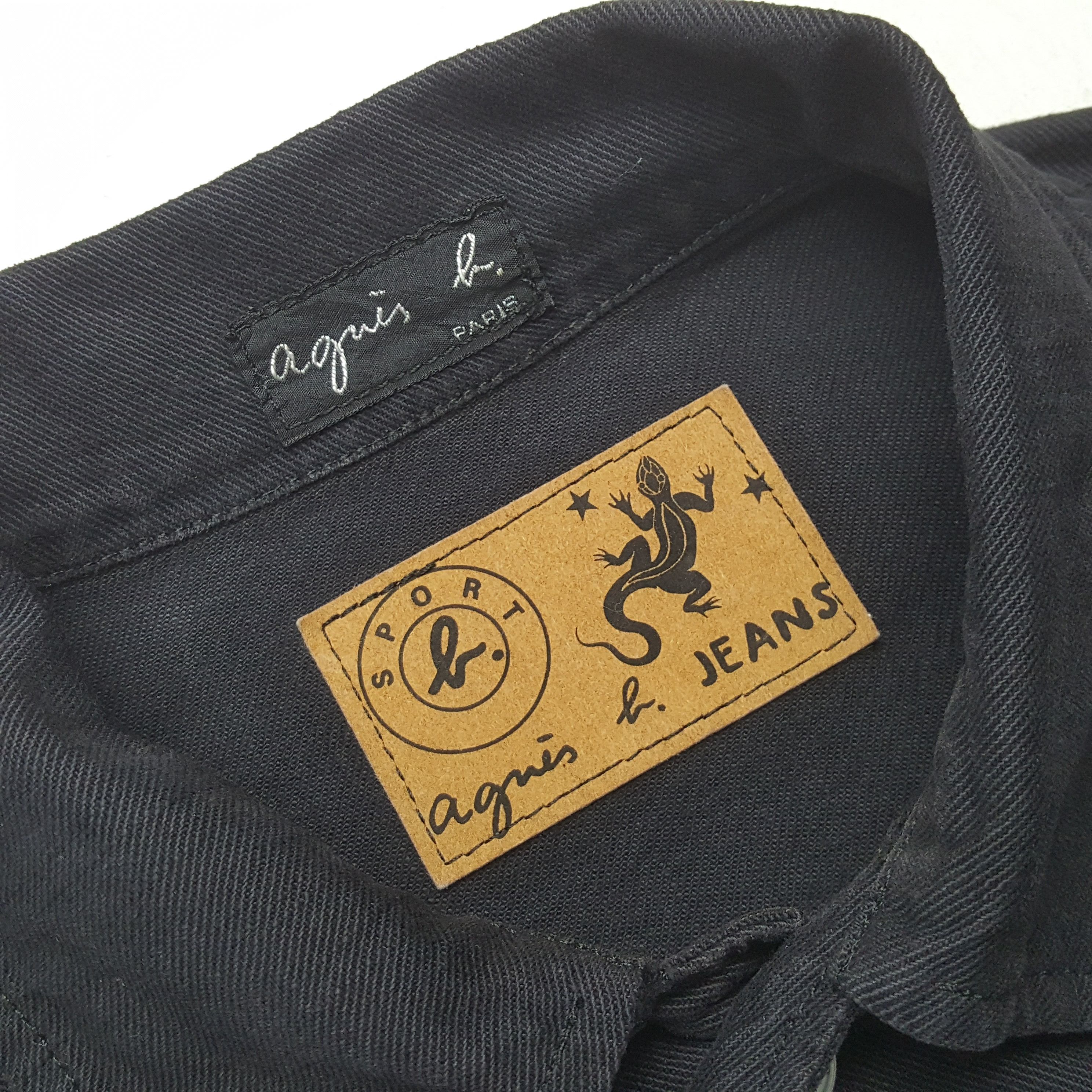 agnes b. Vintage Agnes b. Jean Black Denim Woman's Jacket RR6 Size S / US 4 / IT 40 - 4 Thumbnail