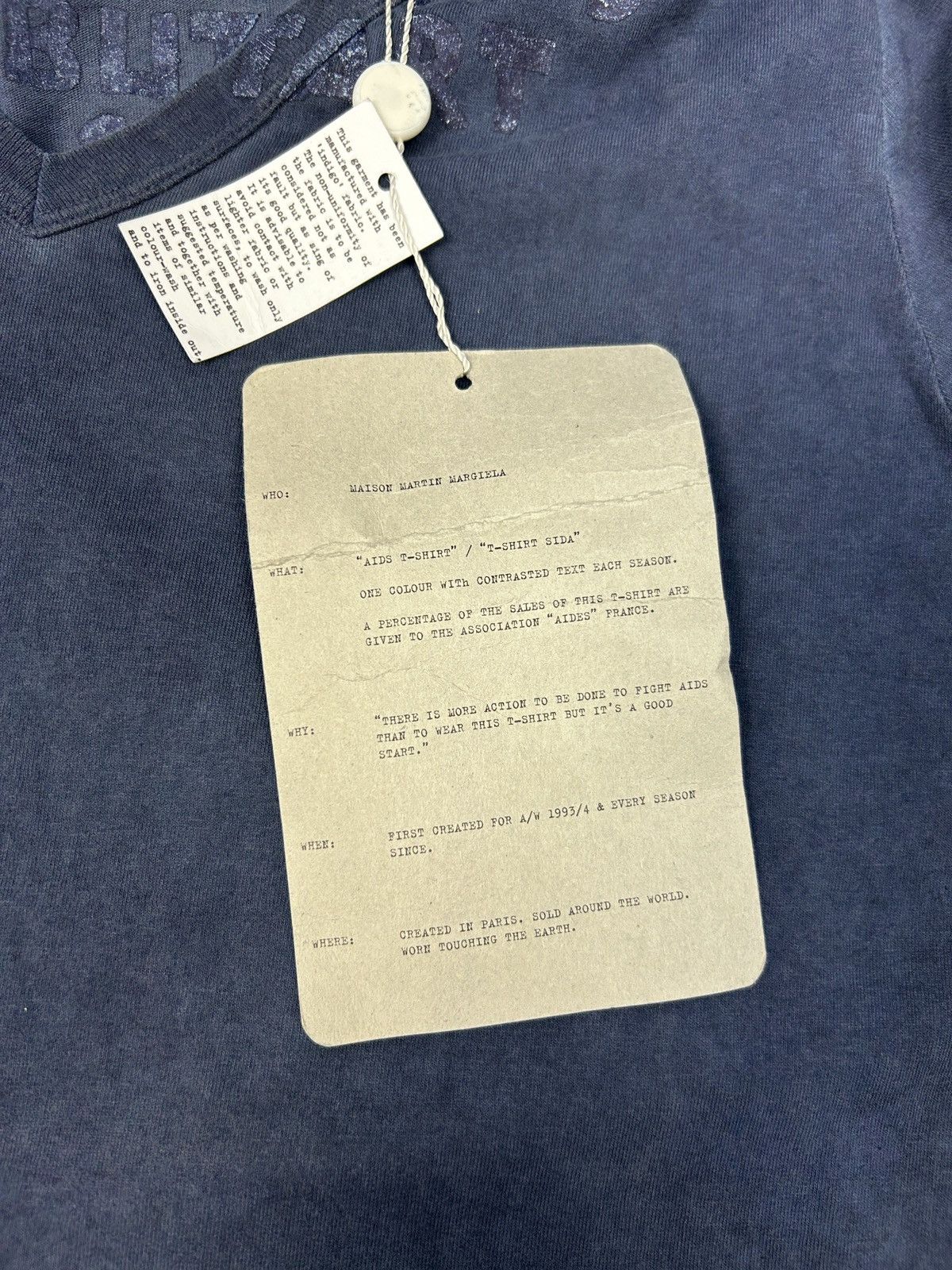 Maison Margiela Maison Martin Margiela AIDS Awareness Garment Dyed T-Shirt Size US M / EU 48-50 / 2 - 11 Thumbnail