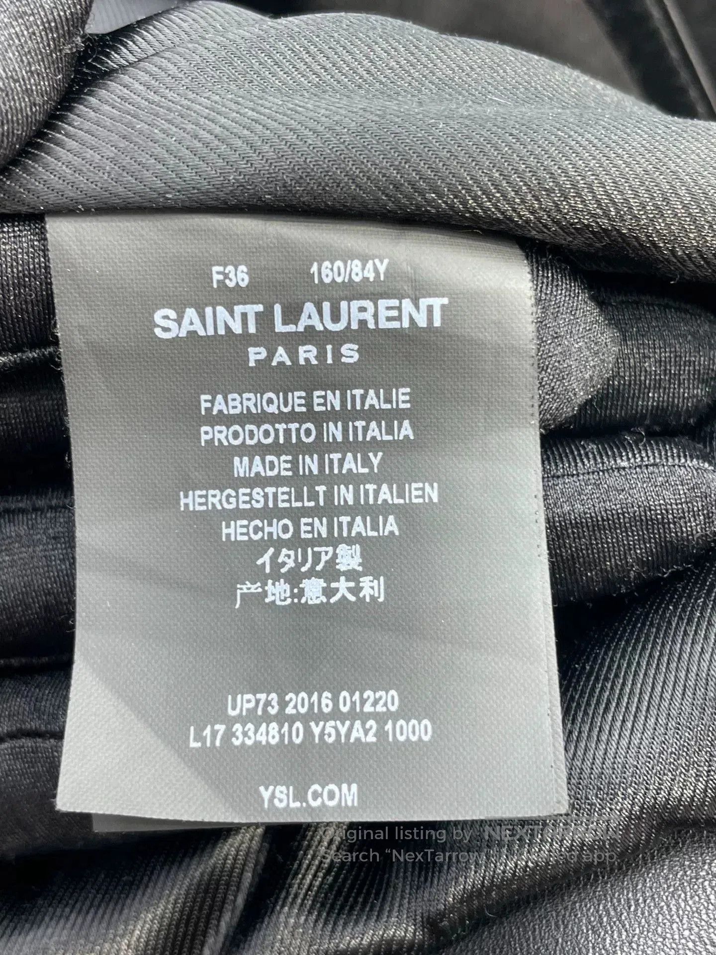 Saint Laurent Paris YSL Saint Laurent Black Biker Jacket. Size XS / US 0-2 / IT 36-38 - 8 Thumbnail