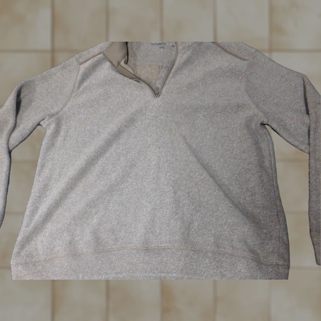 Vintage Greg Norman Mens Sweater L Gray 1/4 Zip Golf Knit Pullover Winter Casual Solid Size US L / EU 52-54 / 3 - 1 Thumbnail