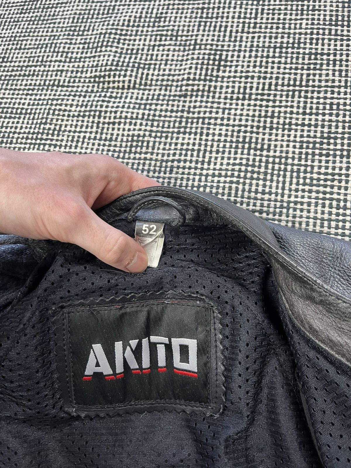 Genuine Leather ➕ genuine leather top quality moto racing jacket AKITO Size US L / EU 52-54 / 3 - 4 Thumbnail