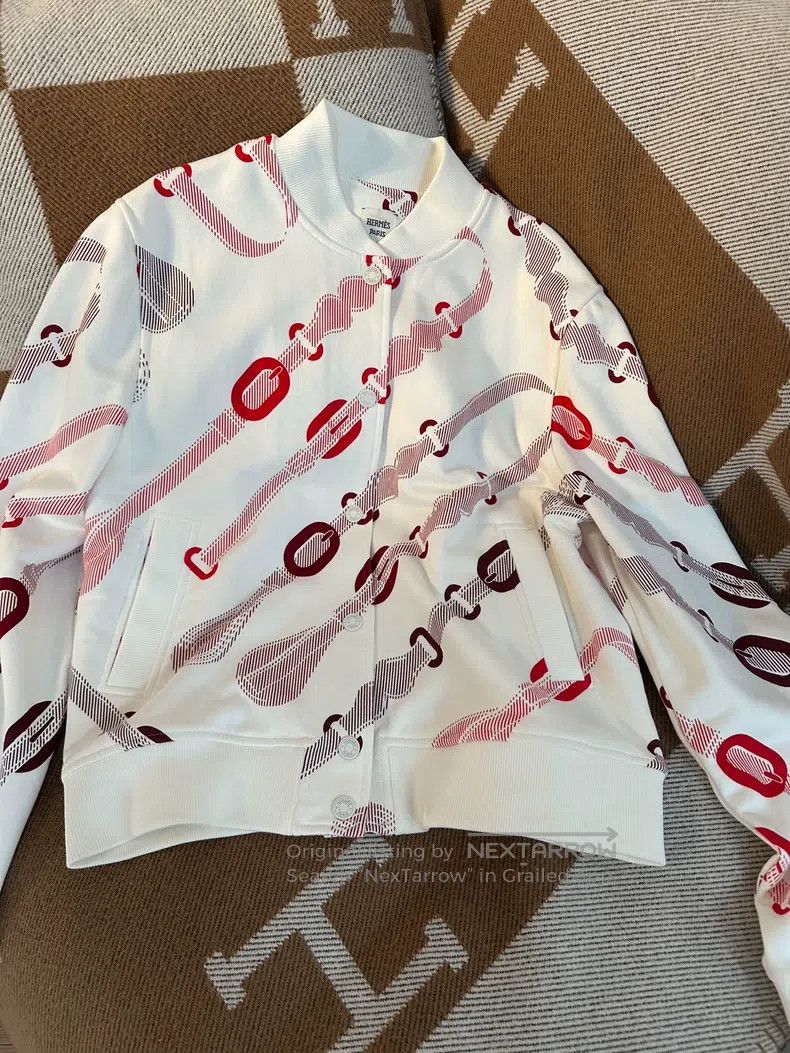 Hermes Hermes Chains Printed Jacket Size S / US 4 / IT 40 - 5 Thumbnail