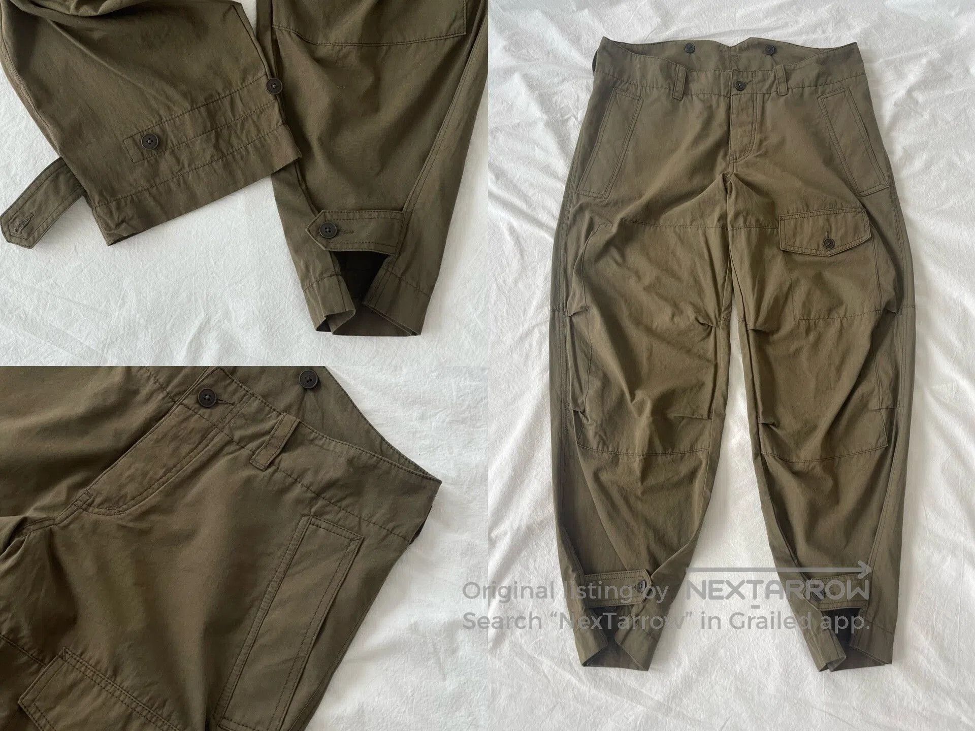 Y's Y's Yamamoto Green Work Pants with Suspenders. Size US 30 / EU 46 - 4 Thumbnail