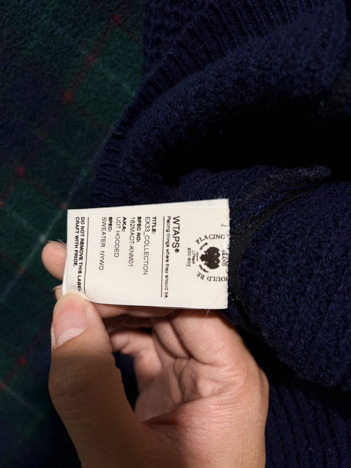 Wtaps WTAPS Waffle Knit Hoodie Navy Size 2 Size US M / EU 48-50 / 2 - 6 Thumbnail