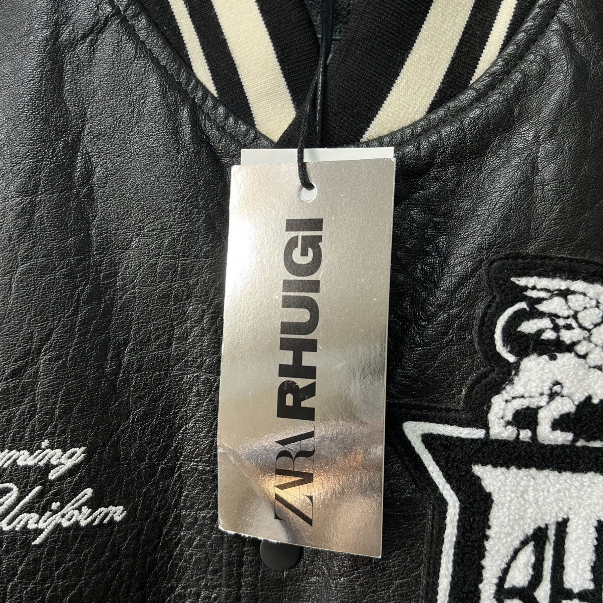 Rhude × Zara Rhude x Zara Rhuigi Leather Varsity Bomber Jacket NEW Size US M / EU 48-50 / 2 - 20 Thumbnail