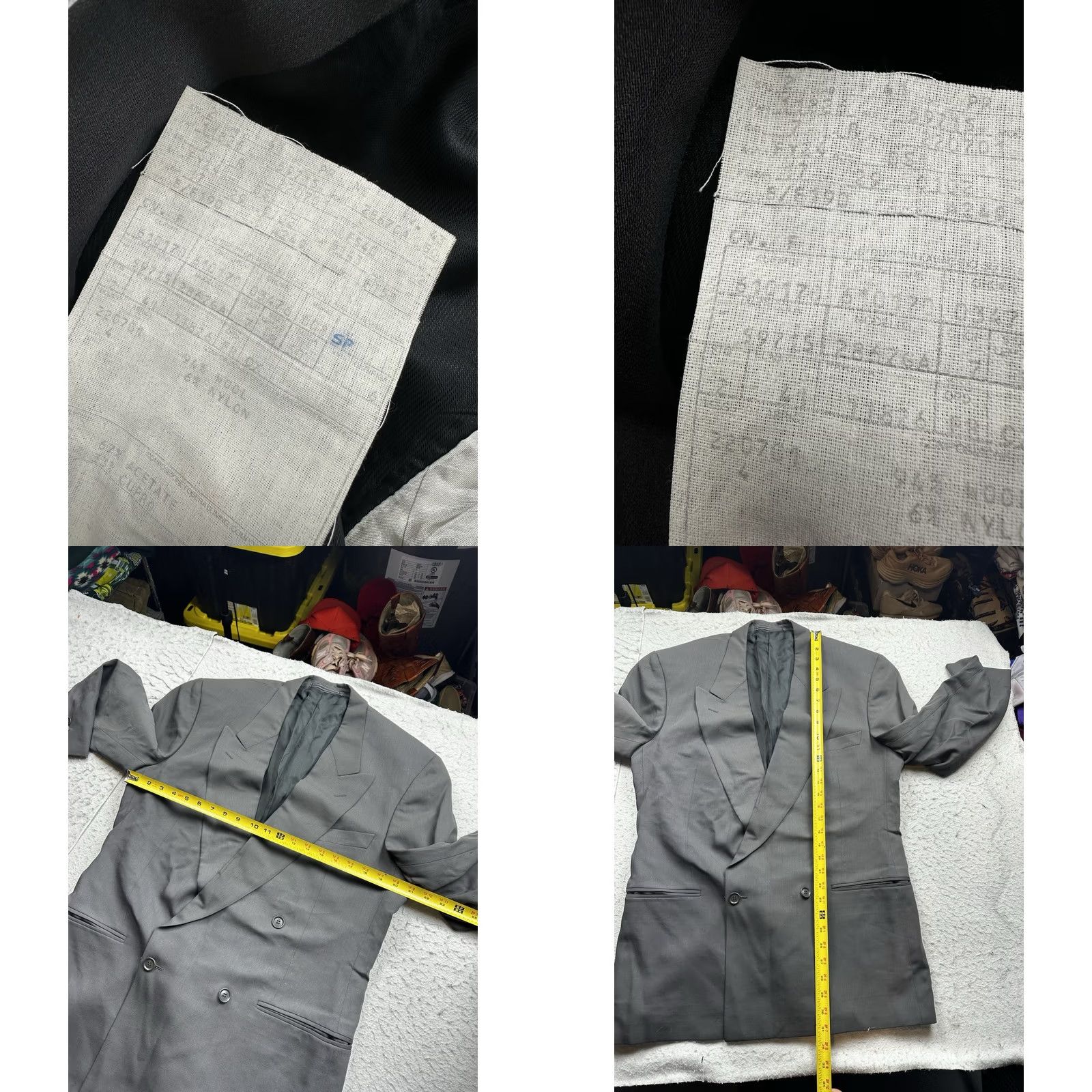 Ermenegildo Zegna VINTAGE Ermenegildo Zegna Blazer Jacket Men’s Size 42 Gray Wool Double Breasted Regular Size 42R - 8 Thumbnail
