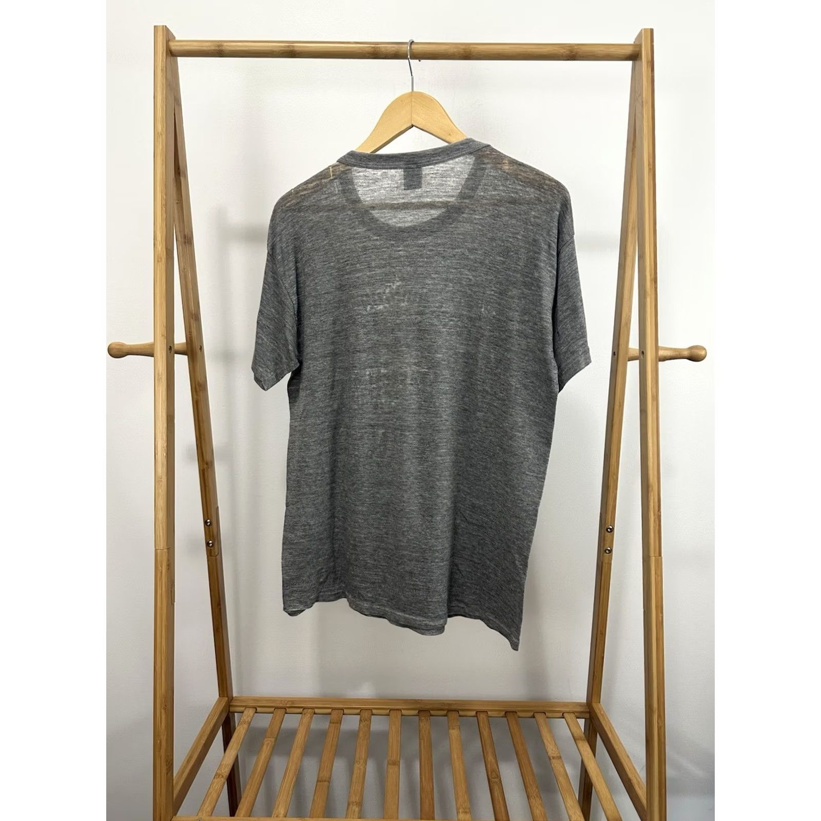 Russell Athletic VINTAGE Russell Athletic T-Shirt Gray L Mens Grunge Burnout Thin 80s Paper Thin Worn Costume Style Size US L / EU 52-54 / 3 - 2 Thumbnail