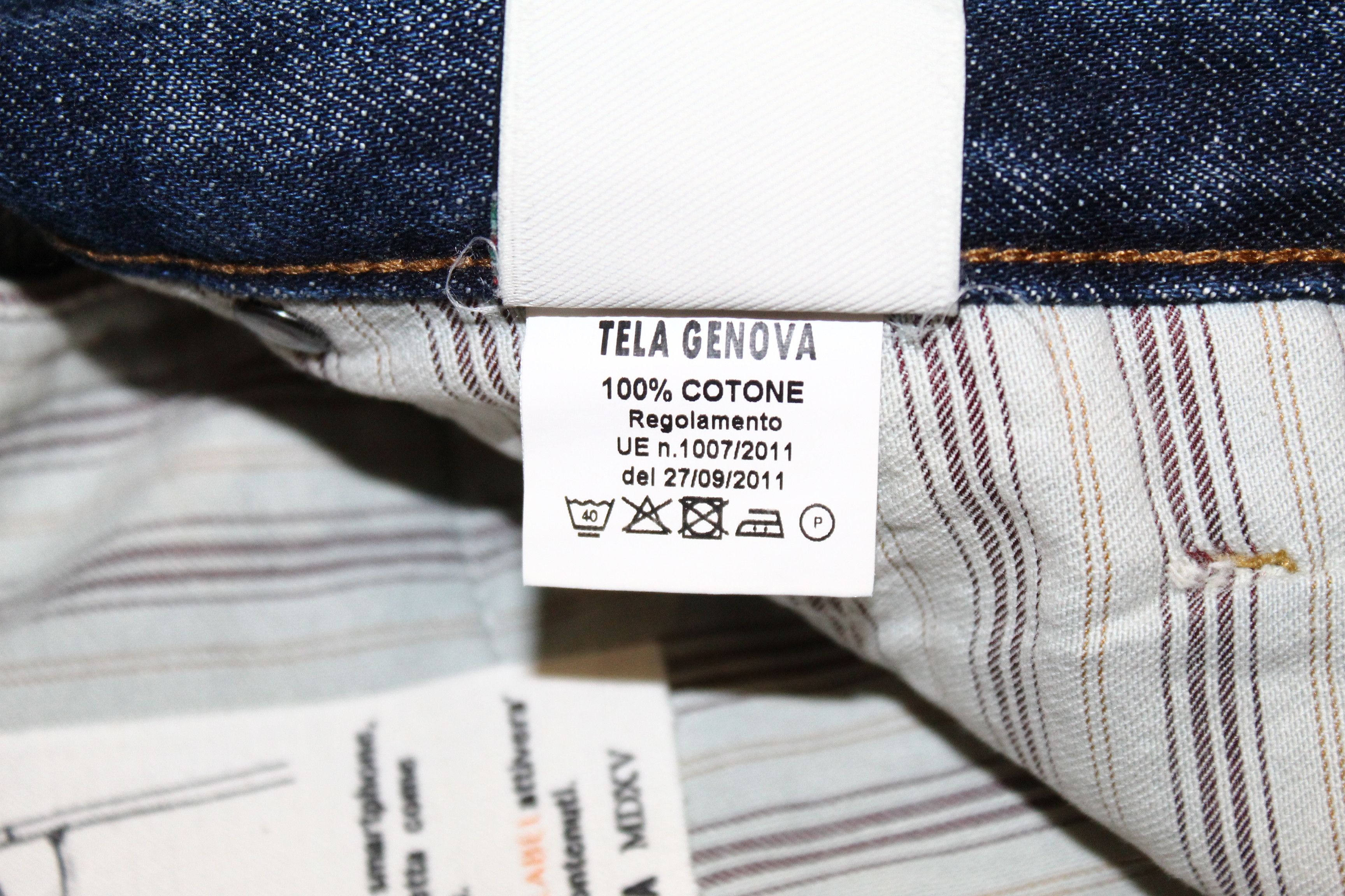 Barena Tela Genova MDXV Rigid Selvedge Faded Denim 5-pockets Jeans Size US 34 / EU 50 - 6 Thumbnail