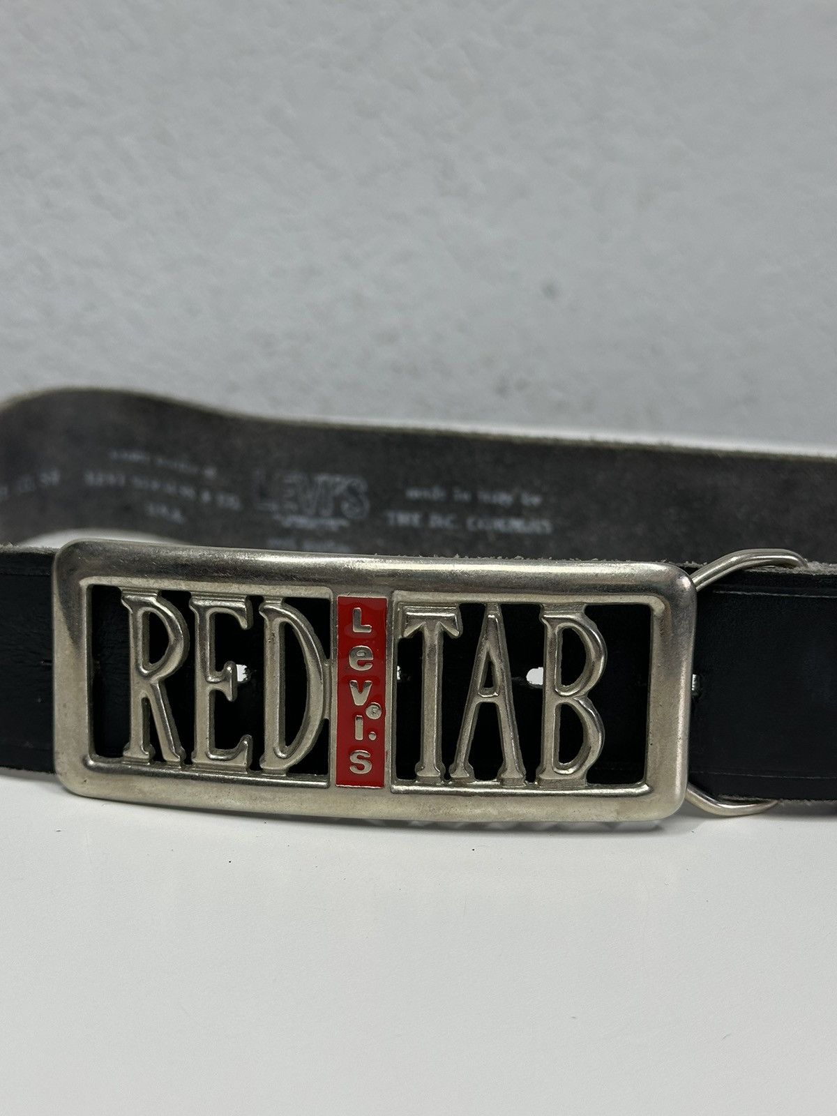 Levi's Vintage Levis Leather Belt Y2k B B Simon Avantgarde Size ONE SIZE - 3 Thumbnail