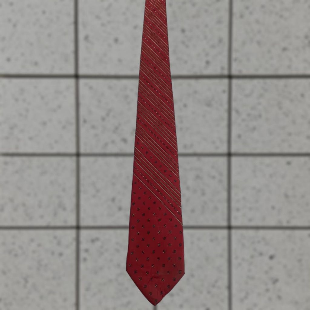 MCM VINTAGE Gino Pompeii Tie Silk Made Italy MCM Graphic Western Neck Tie 100% Silk Red Adult Men Size ONE SIZE - 1 Thumbnail