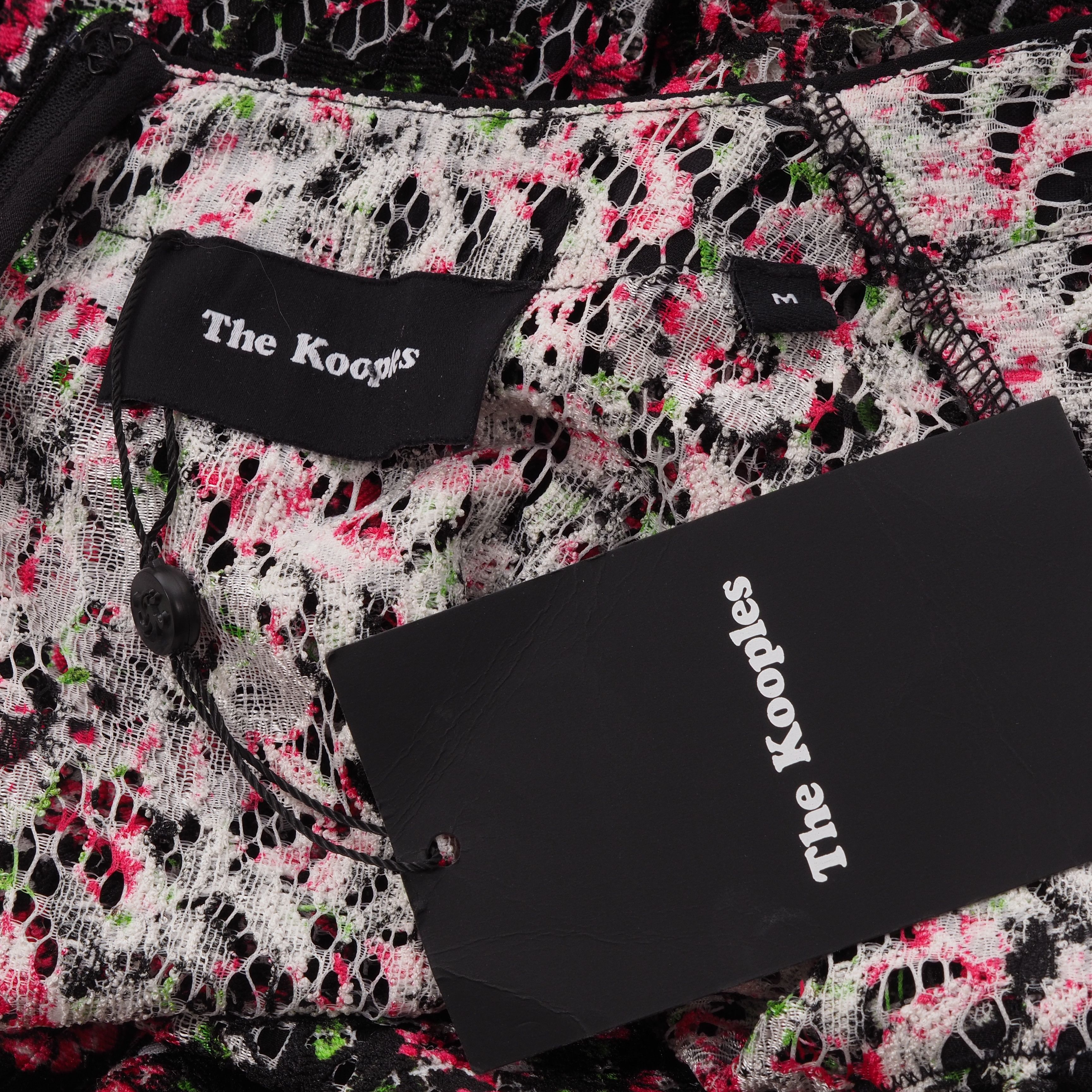 The Kooples The Kooples Multicolor Floral Knee Length Sheer Knit Dress Size M / US 6-8 / IT 42-44 - 5 Thumbnail
