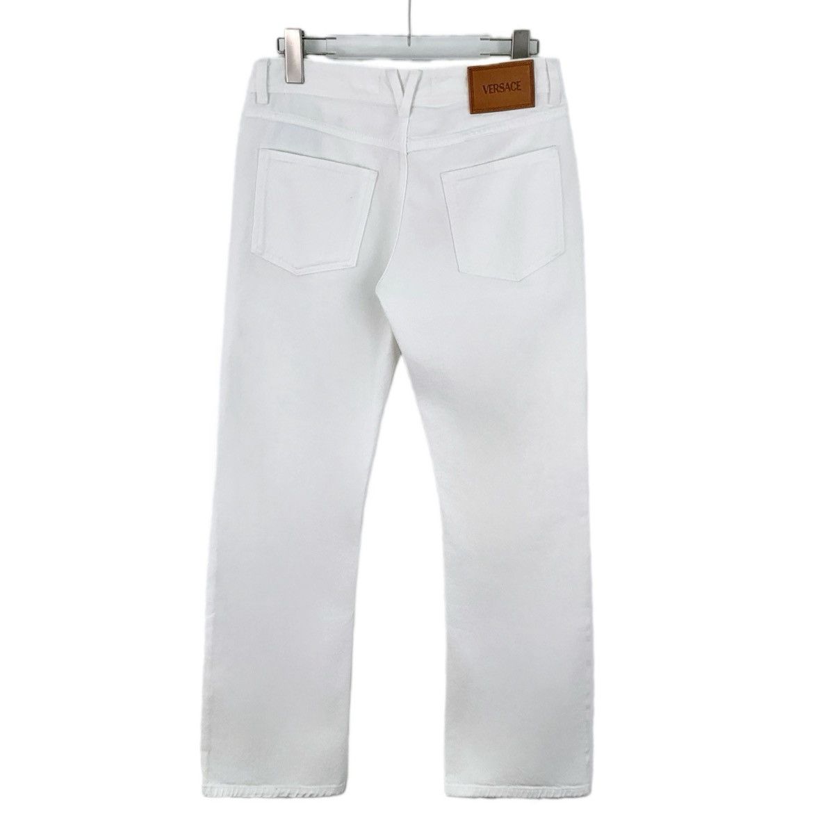 Versace Versace Casual Pants Logo Leather Tag Gold Buckle K26WX Size 27" / US 4 / IT 40 - 2 Thumbnail