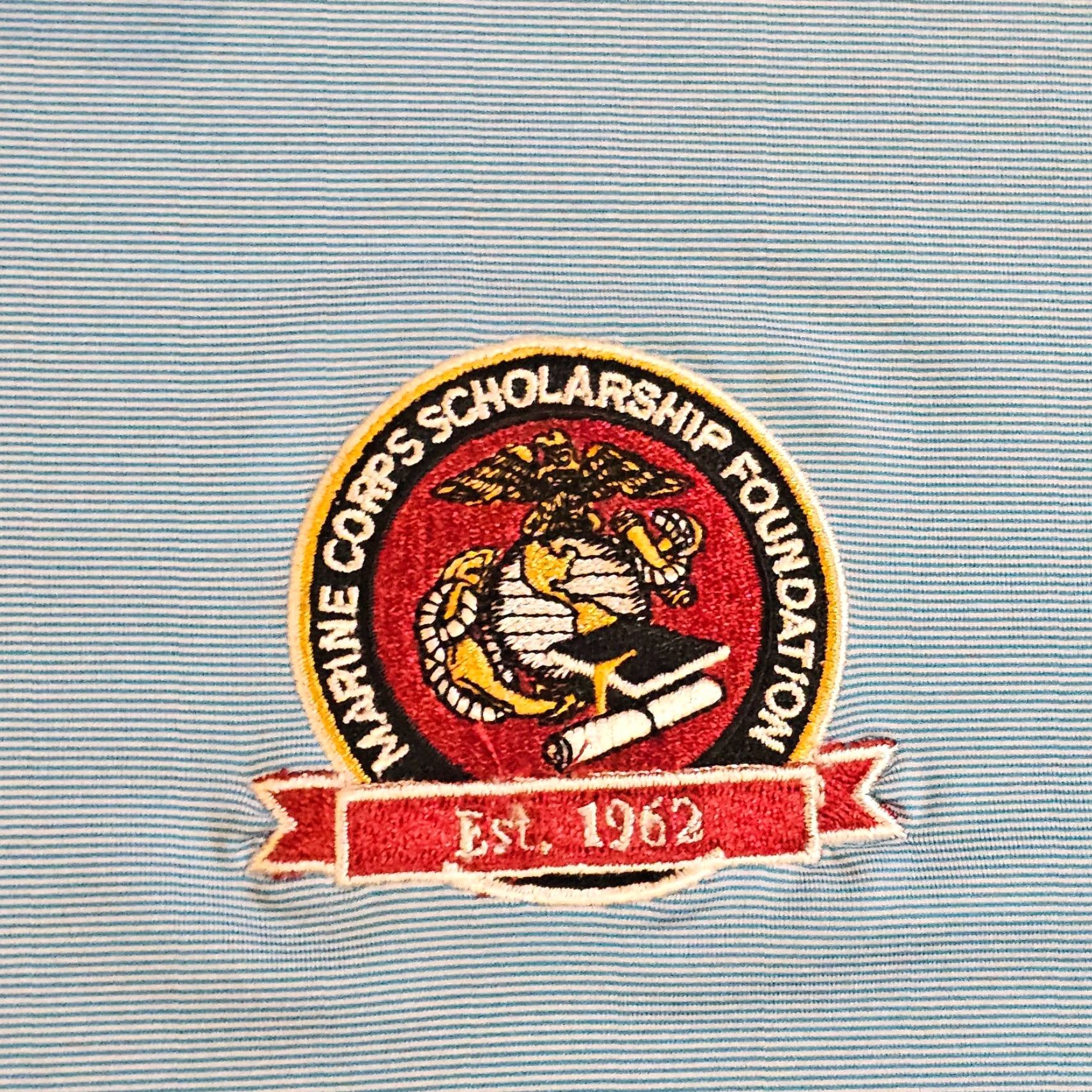 Footjoy Footjoy Polo Shirt Men Medium Blue Stripe Marine Corp USMC Golf Stretch Casual Basic Size US M / EU 48-50 / 2 - 4 Thumbnail