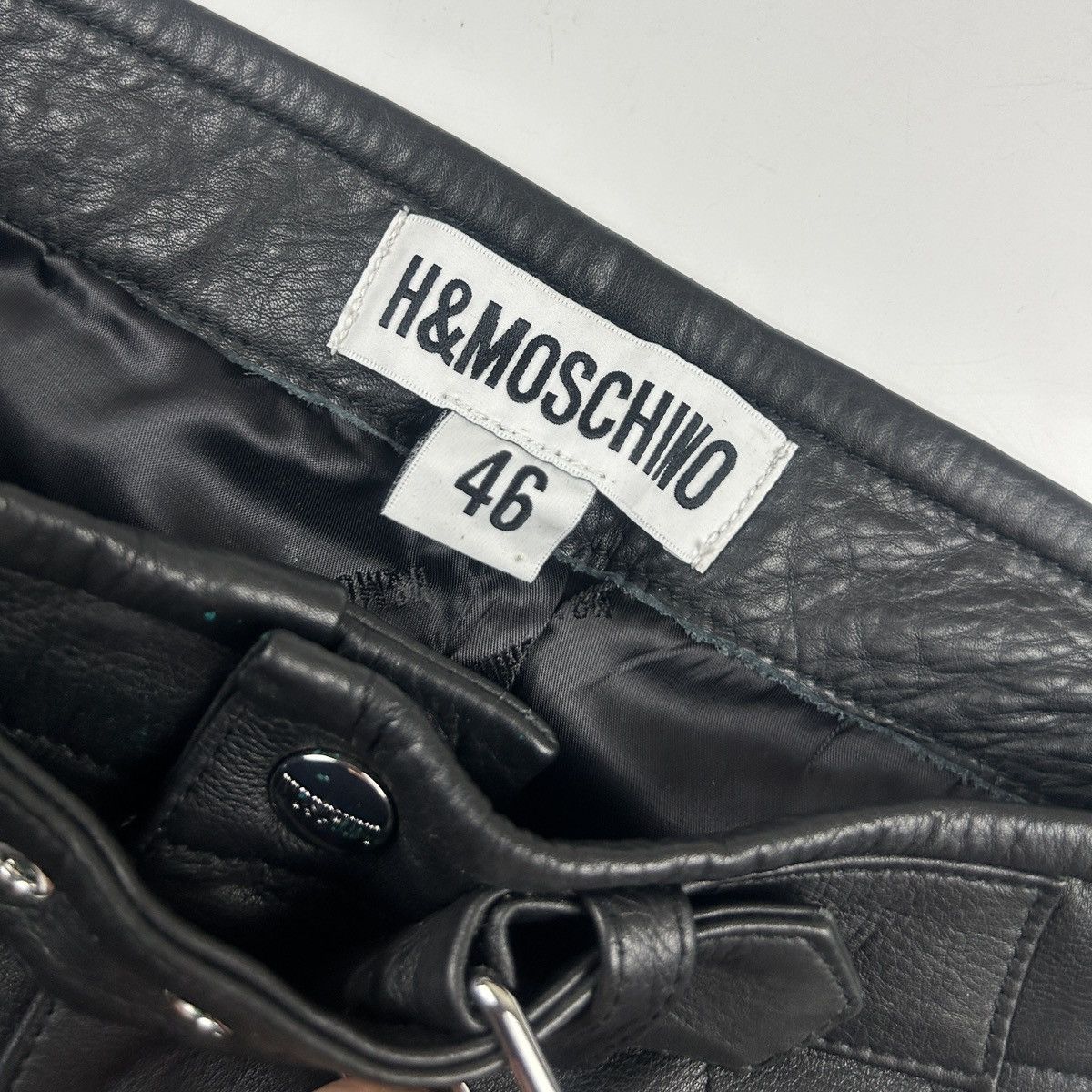 H&M × Moschino H&M x Moschino Leather Biker Pants Size US 30 / EU 46 - 4 Thumbnail