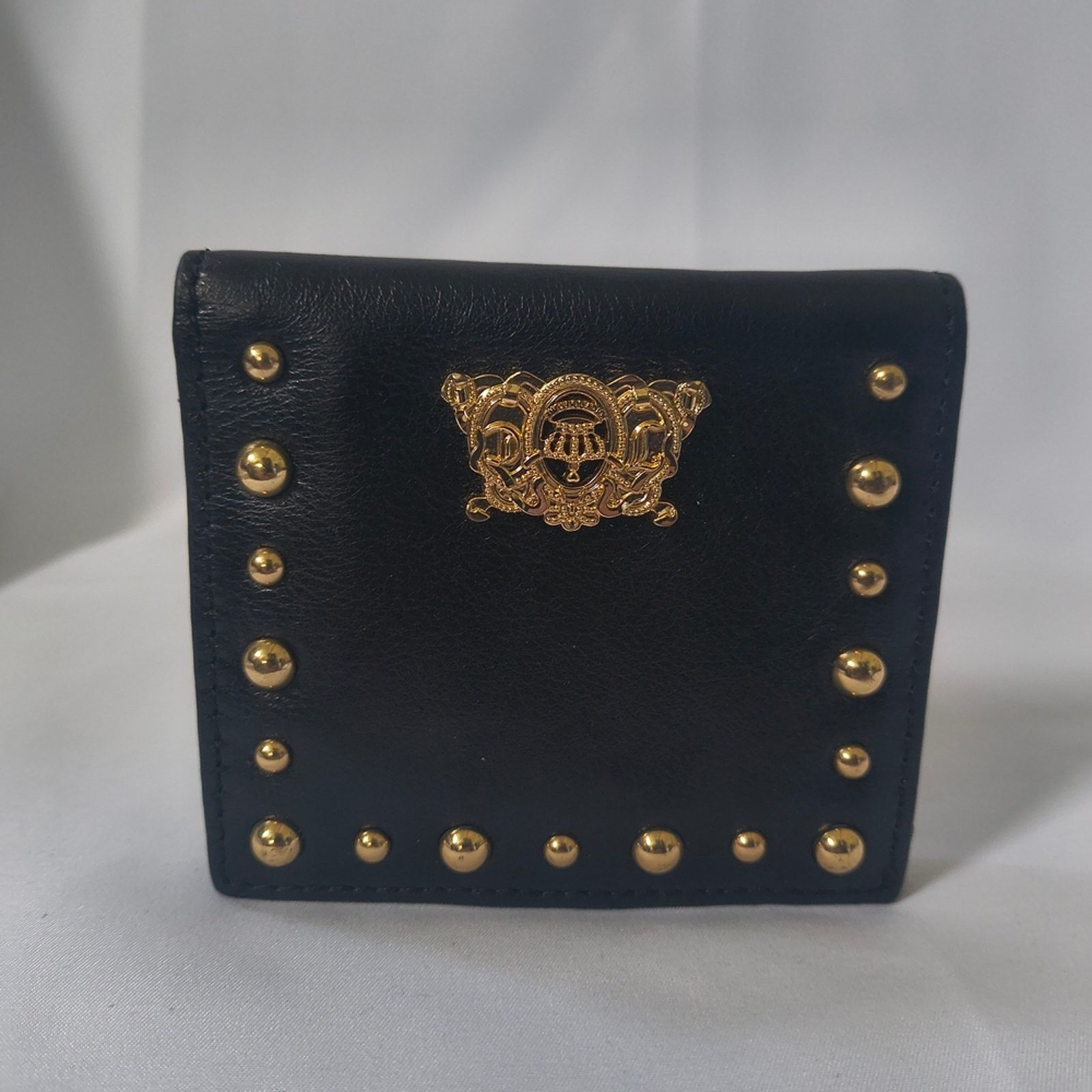 Juicy Couture Y2K Juicy Couture Genuine Black Leather Wallet / Gold Studs Size ONE SIZE - 4 Thumbnail
