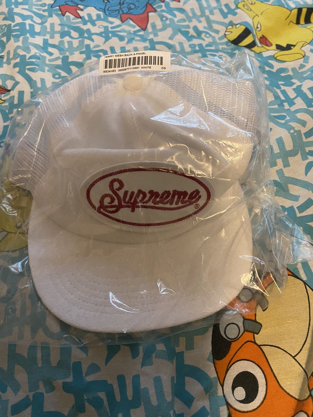Supreme Supreme Terry Mesh Back 5 Panel White SS24 Size ONE SIZE - 3 Thumbnail